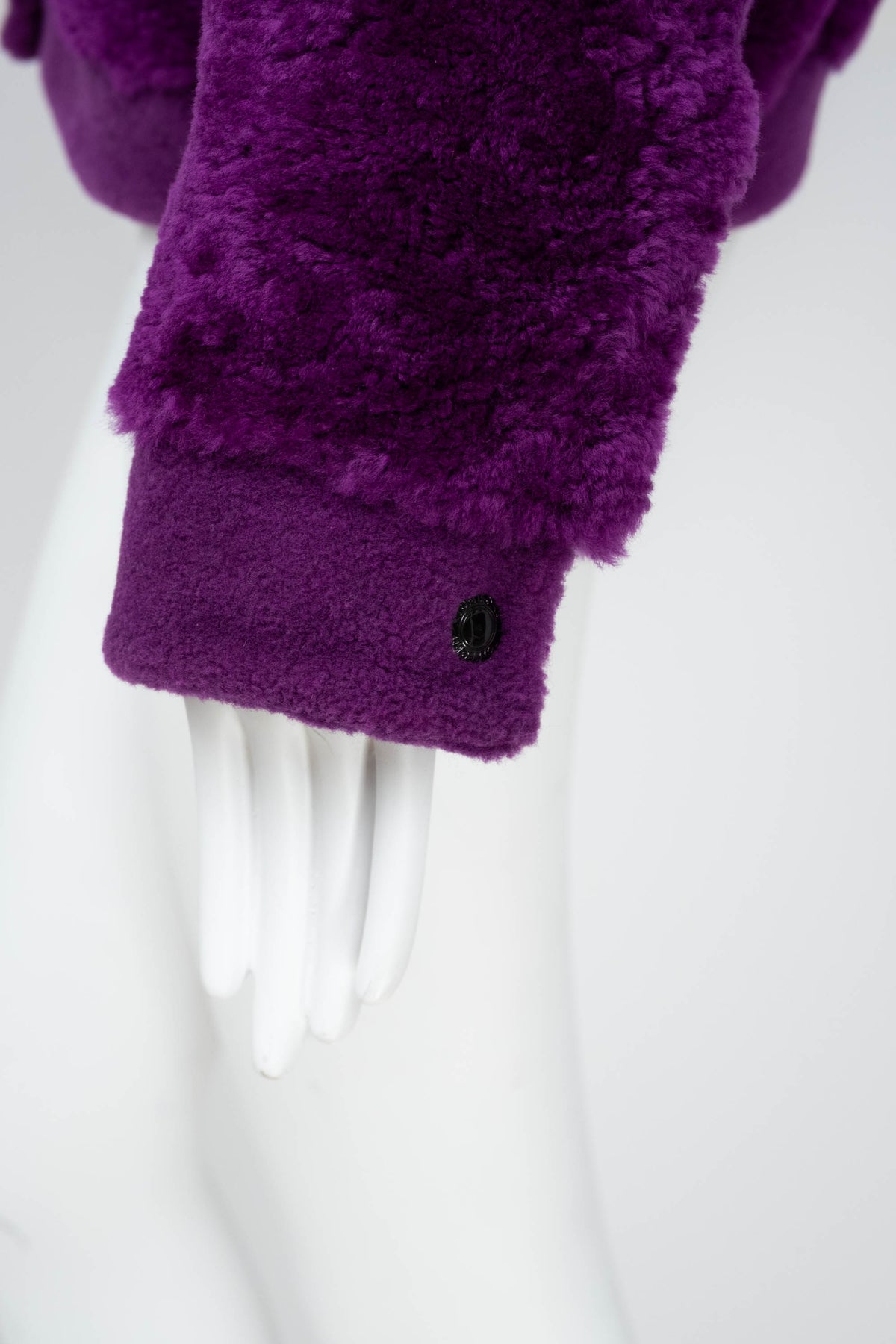 Tom Ford Purple Berry Shearling Fur Bomber Jacket Size 42/6