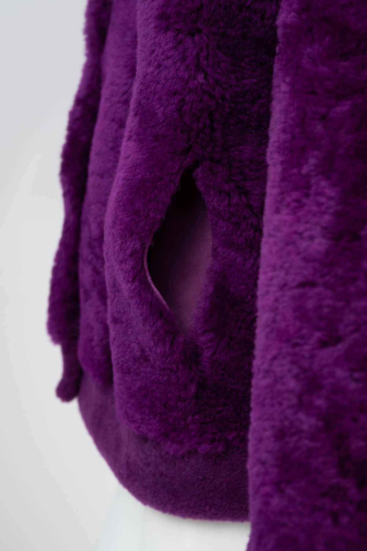 Tom Ford Purple Berry Shearling Fur Bomber Jacket Size 42/6