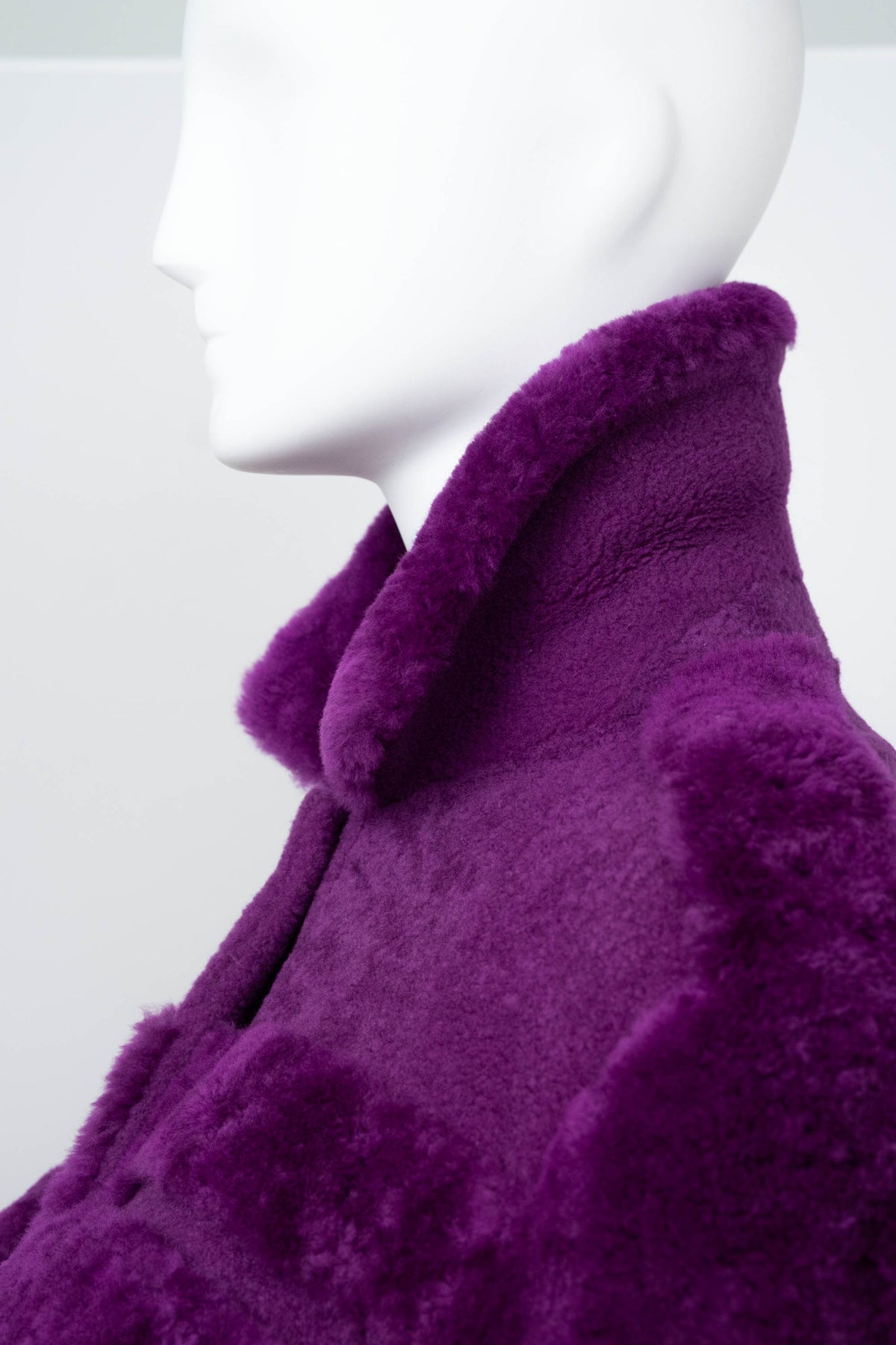 Tom Ford Purple Berry Shearling Fur Bomber Jacket Size 42/6