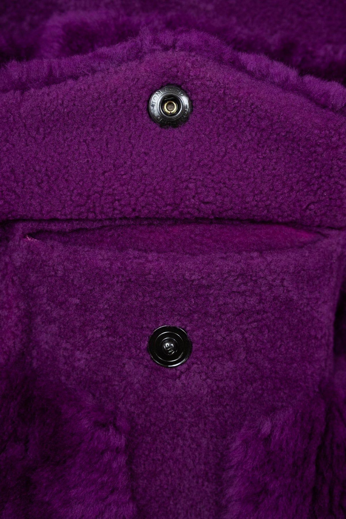 Tom Ford Purple Berry Shearling Fur Bomber Jacket Size 42/6