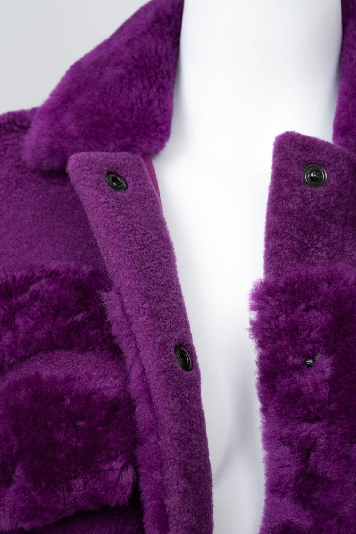 Tom Ford Purple Berry Shearling Fur Bomber Jacket Size 42/6