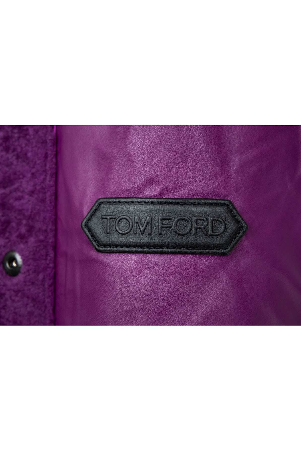 Tom Ford Purple Berry Shearling Fur Bomber Jacket Size 42/6