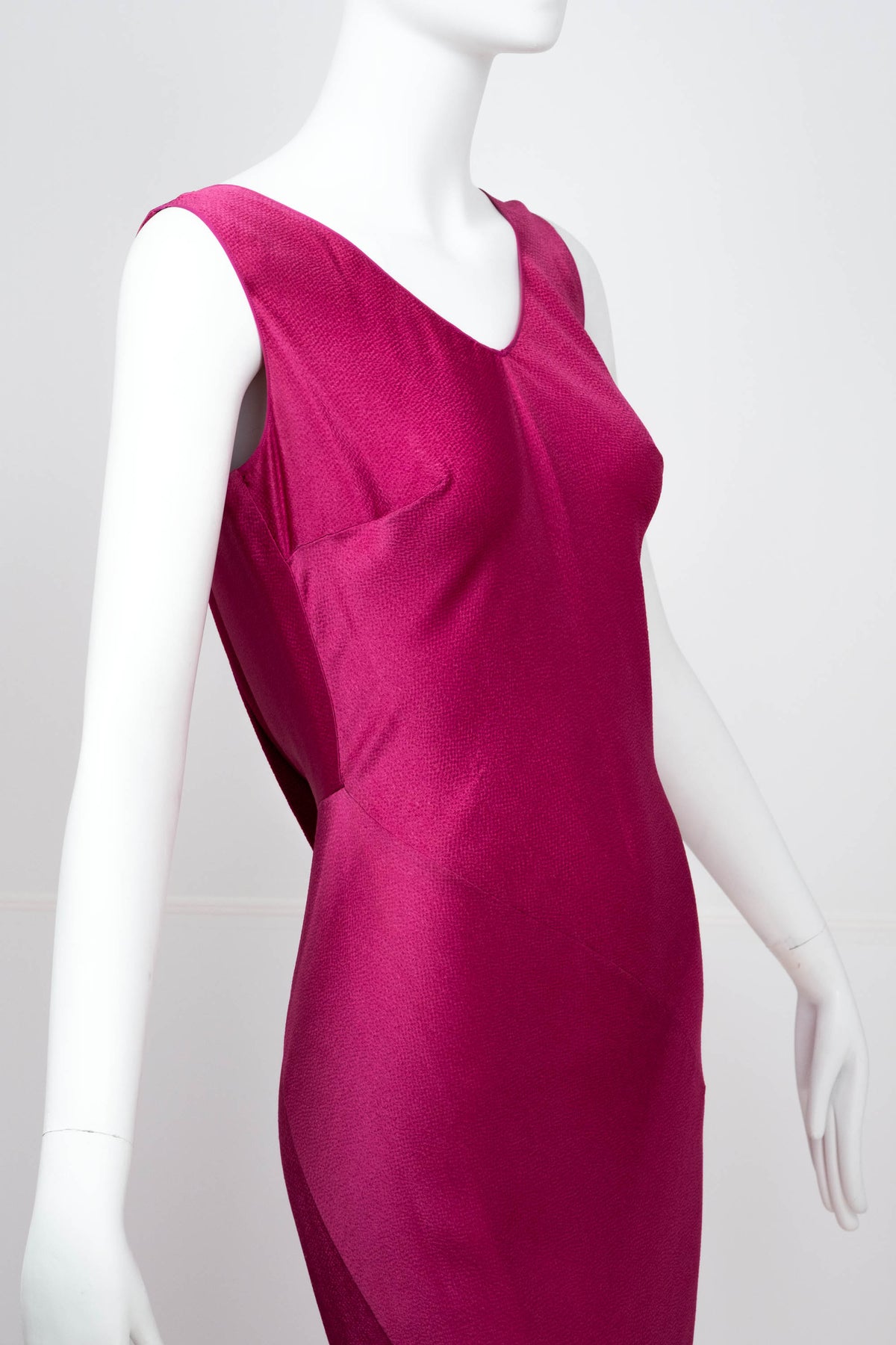 John Galliano Misia Diva Pin Up Flamenco Raspberry Bias Cut Gown s/s 1995