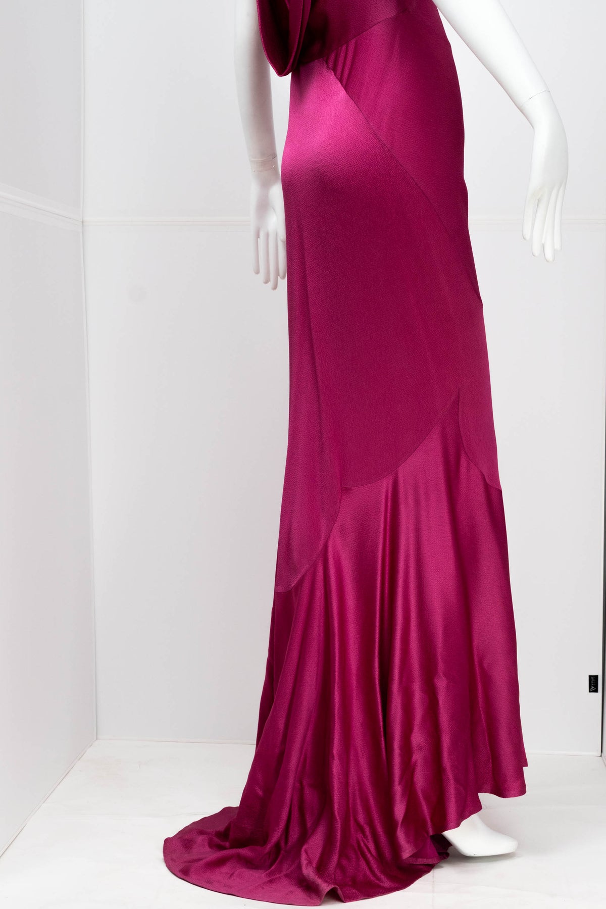 John Galliano Misia Diva Pin Up Flamenco Raspberry Bias Cut Gown s/s 1995