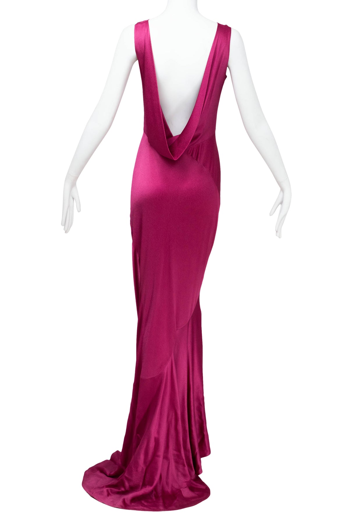 John Galliano Misia Diva Pin Up Flamenco Raspberry Bias Cut Gown s/s 1995