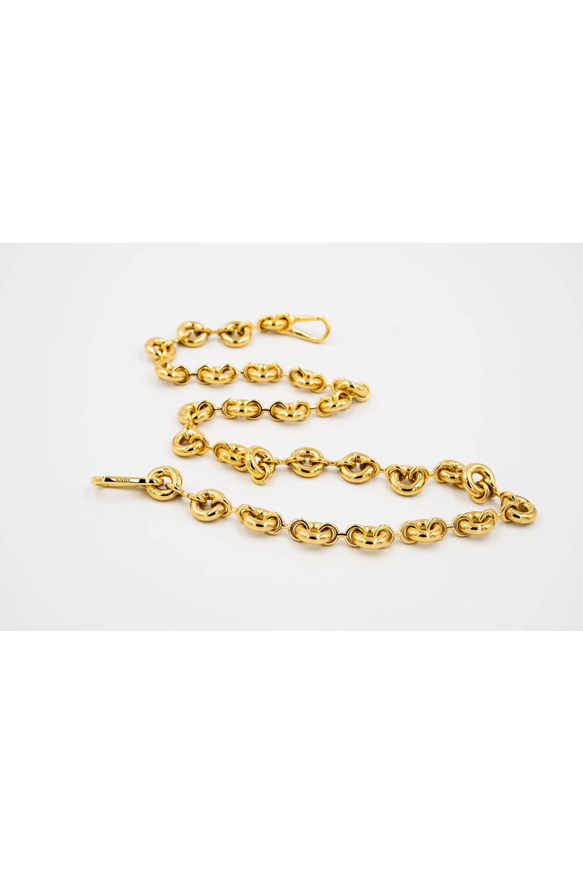 Loewe Gold Tone Donut Chain Link Necklace