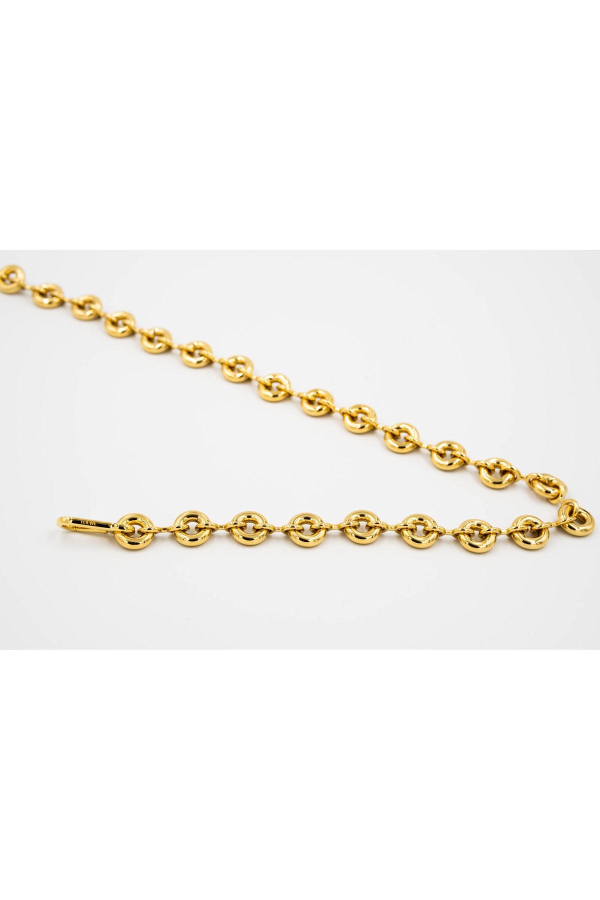 Loewe Gold Tone Donut Chain Link Necklace