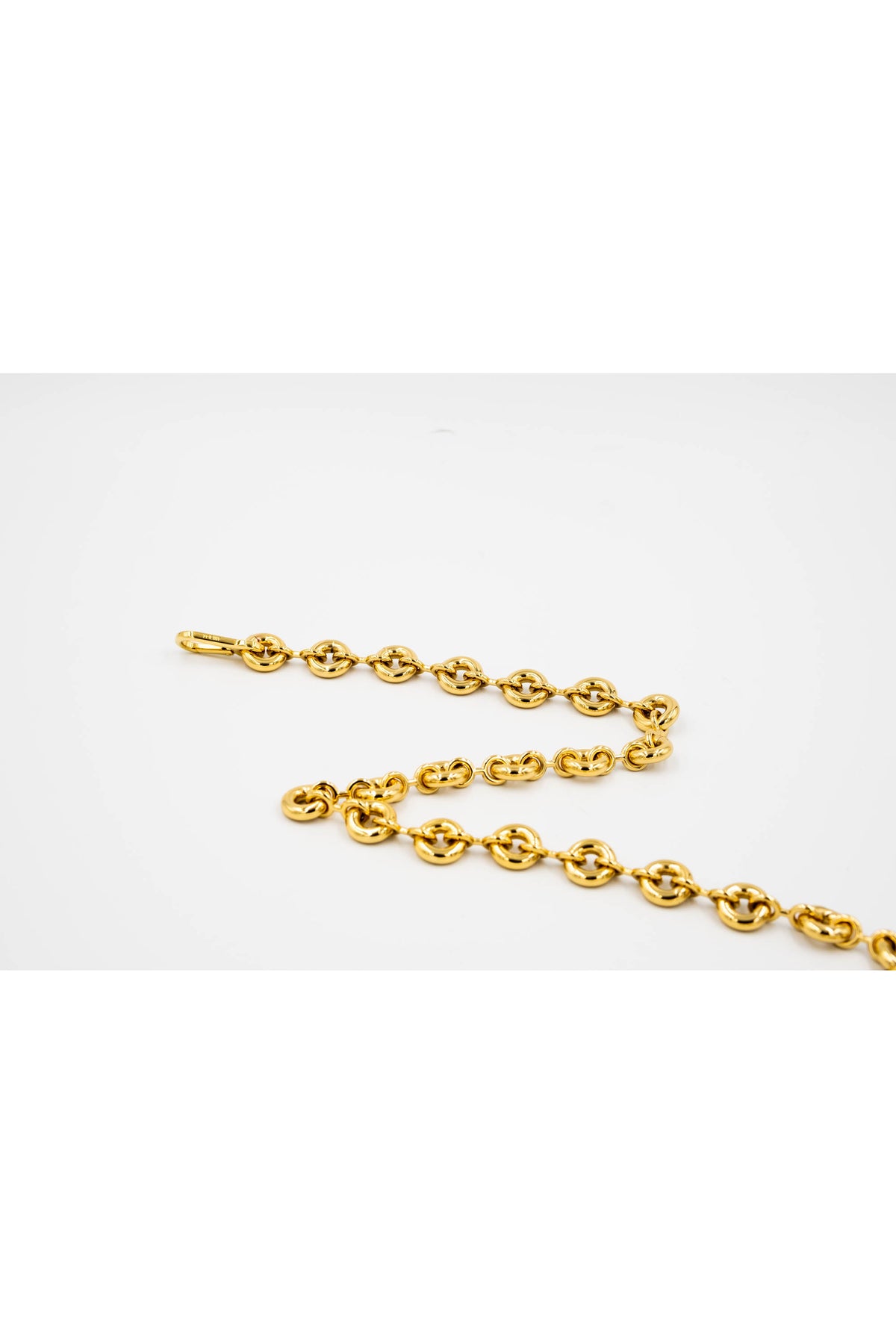 Loewe Gold Tone Donut Chain Link Necklace