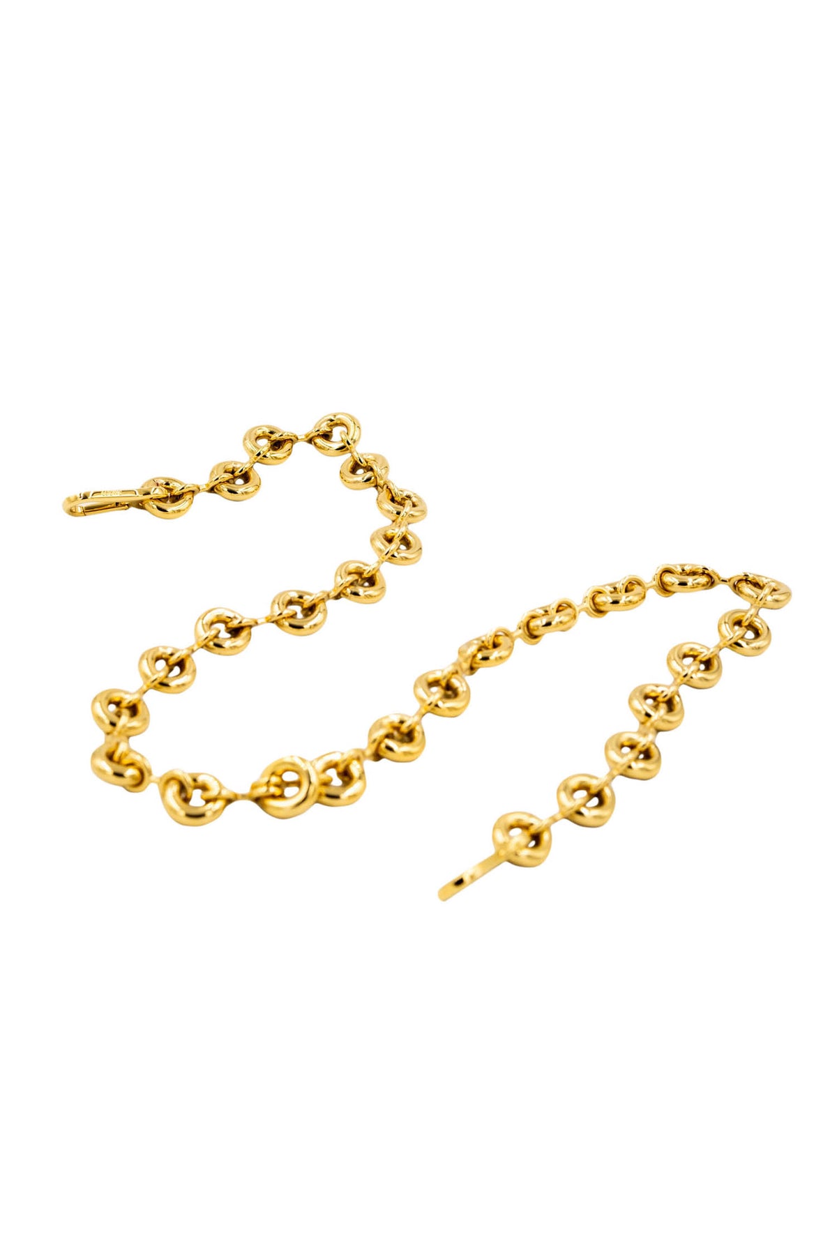 Loewe Gold Tone Donut Chain Link Necklace