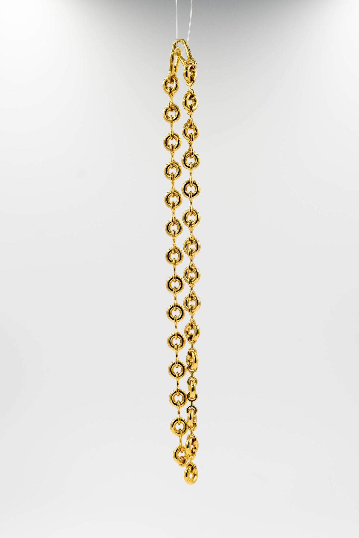 Loewe Gold Tone Donut Chain Link Necklace