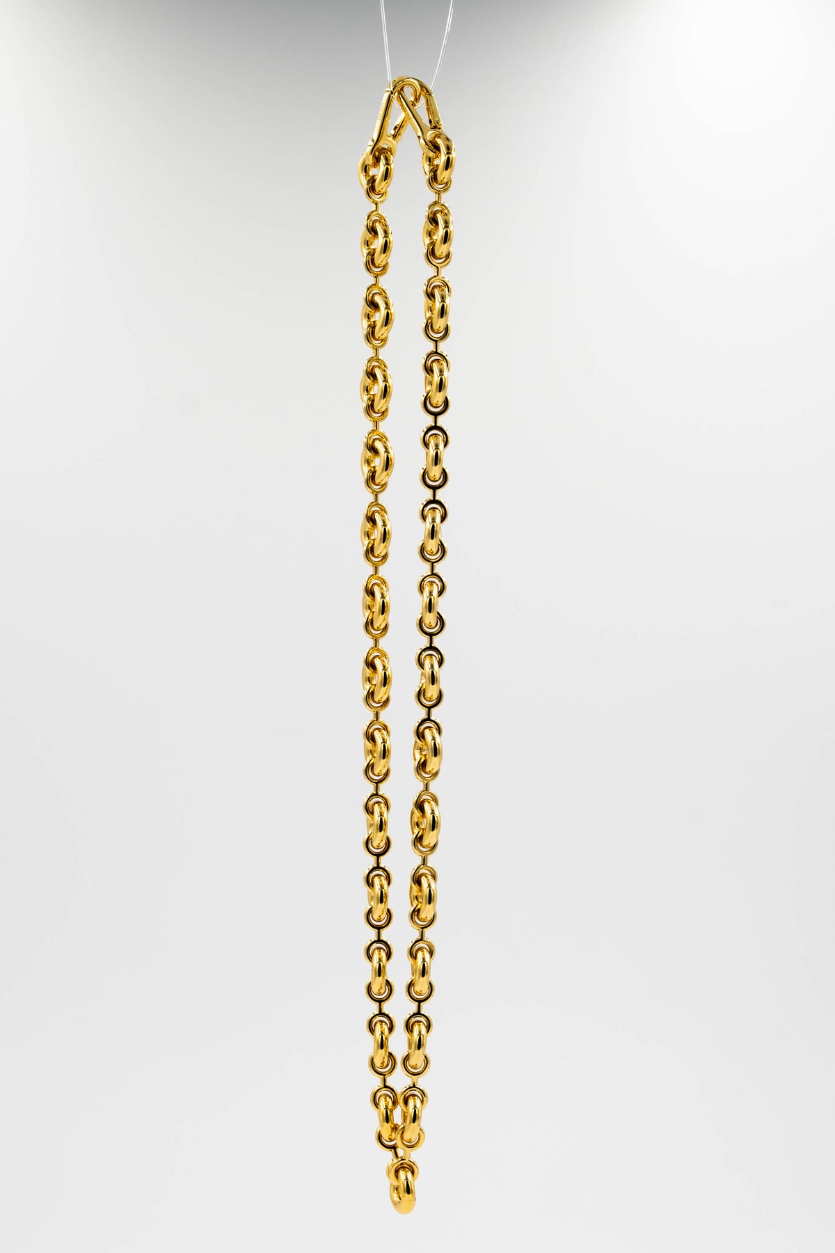 Loewe Gold Tone Donut Chain Link Necklace