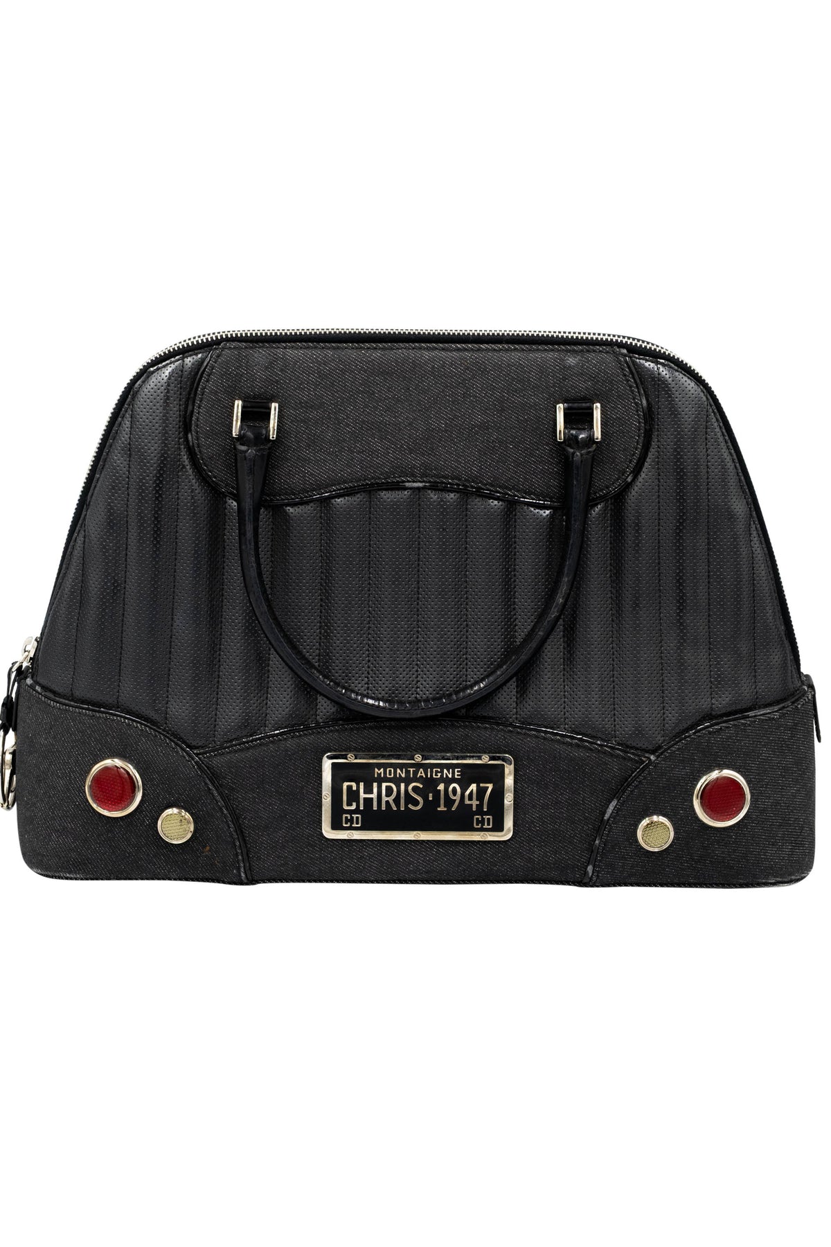 Christian Dior Black Montaigne Chris Cadillac Top Handle Purse 2001