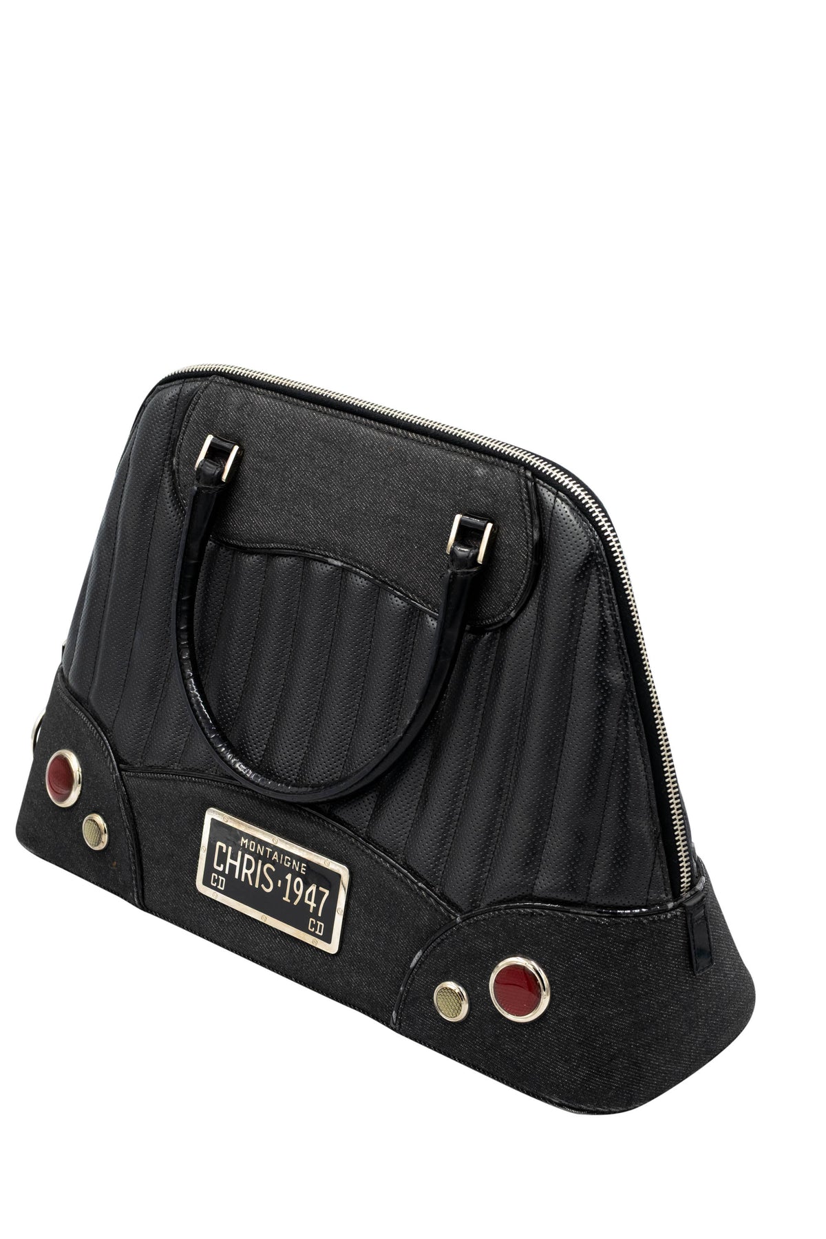 Christian Dior Black Montaigne Chris Cadillac Top Handle Purse 2001
