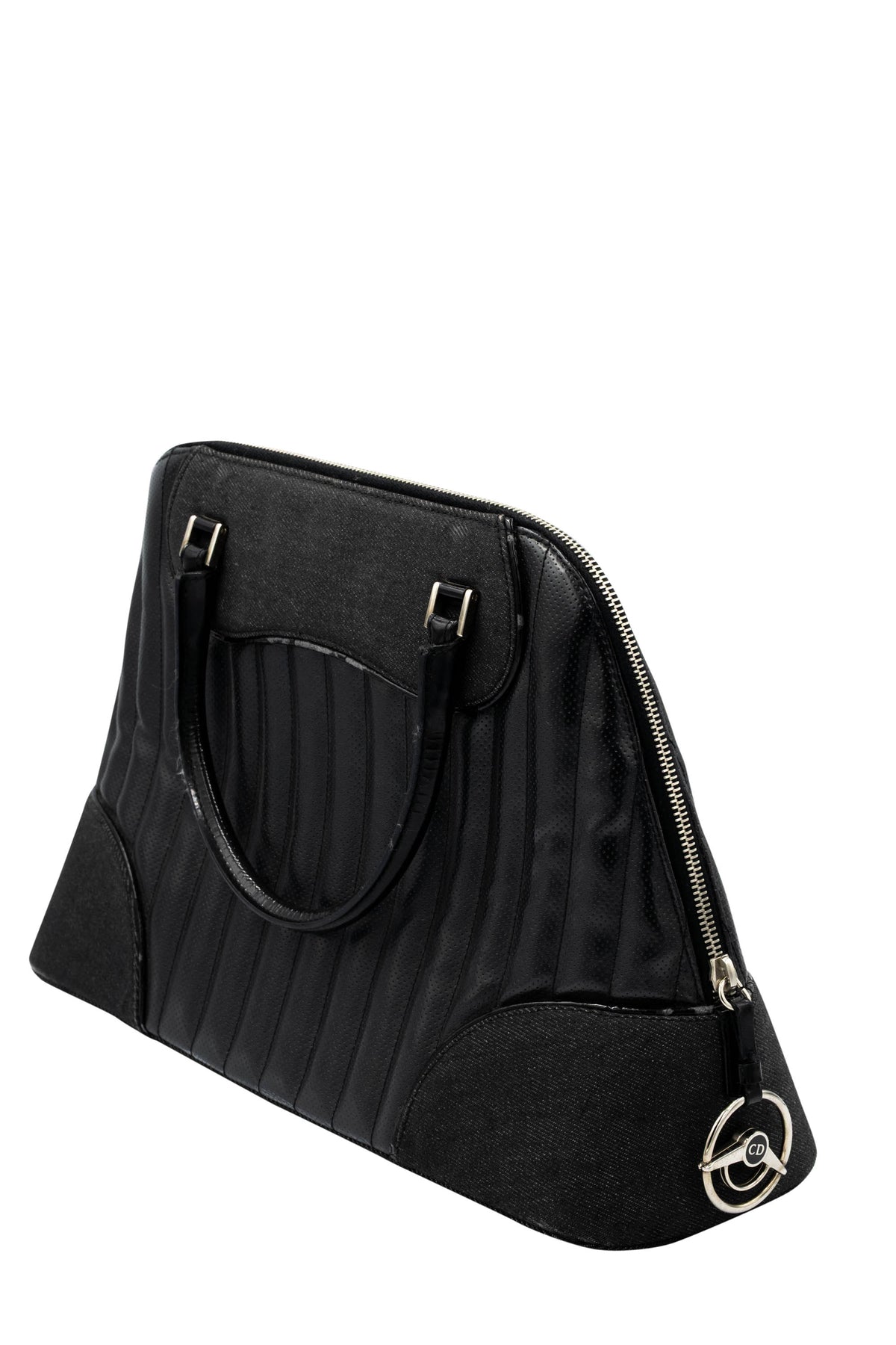 Christian Dior Black Montaigne Chris Cadillac Top Handle Purse 2001