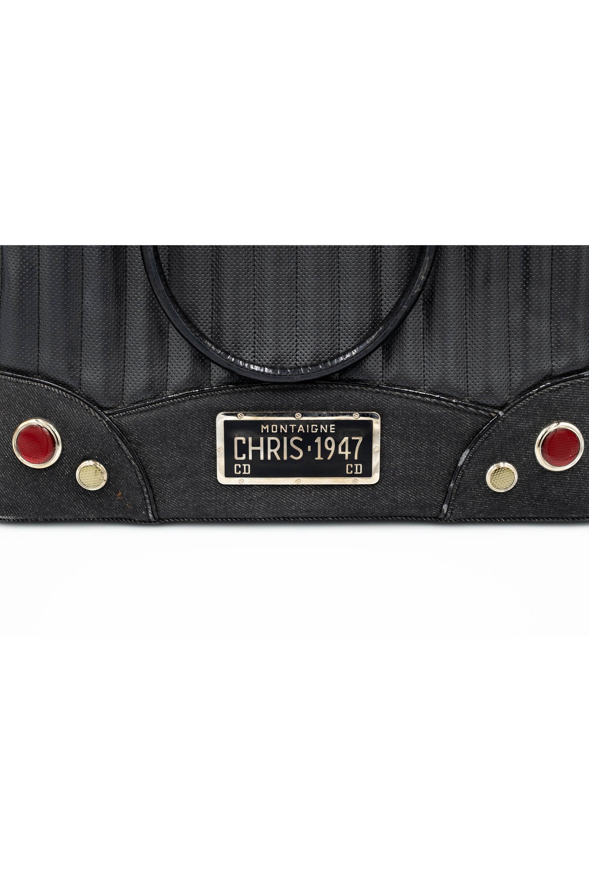 Christian Dior Black Montaigne Chris Cadillac Top Handle Purse 2001
