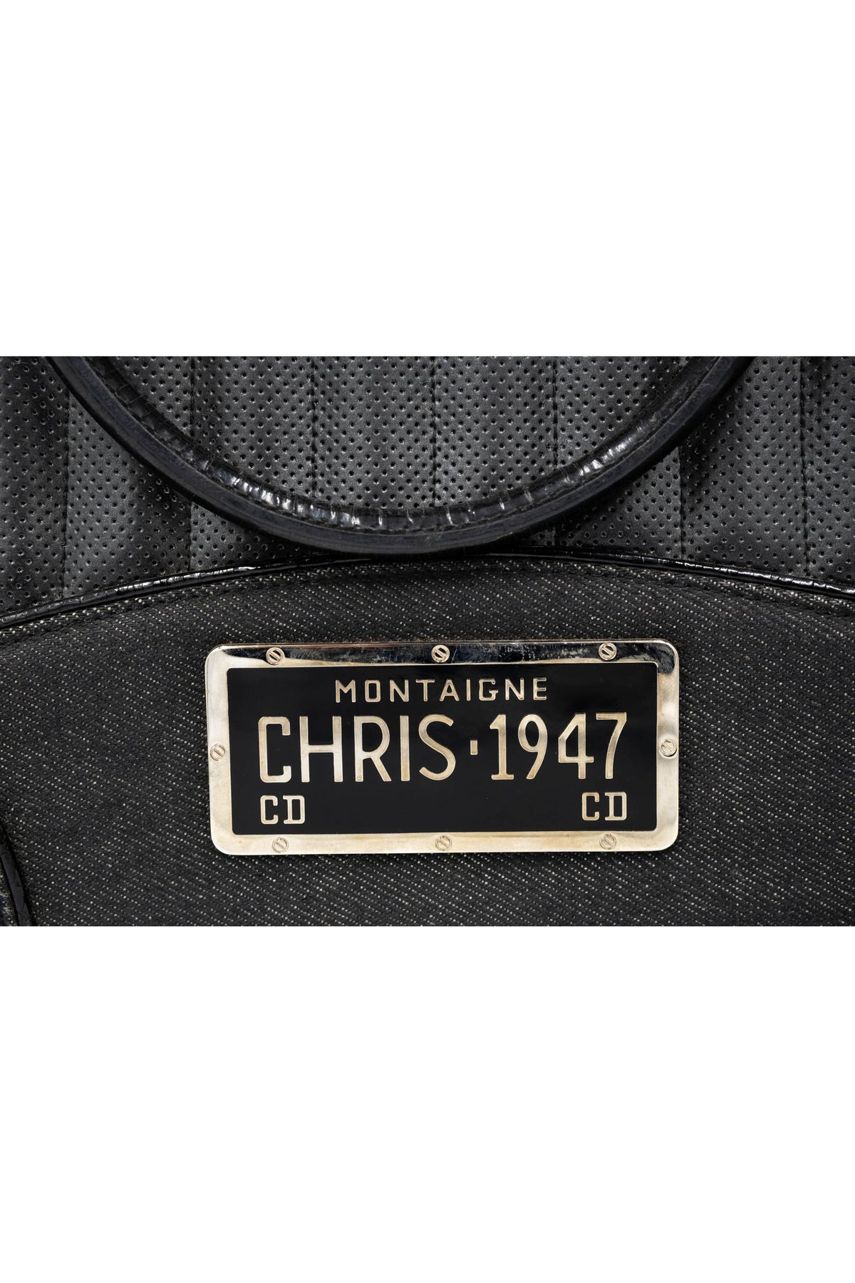 Christian Dior Black Montaigne Chris Cadillac Top Handle Purse 2001