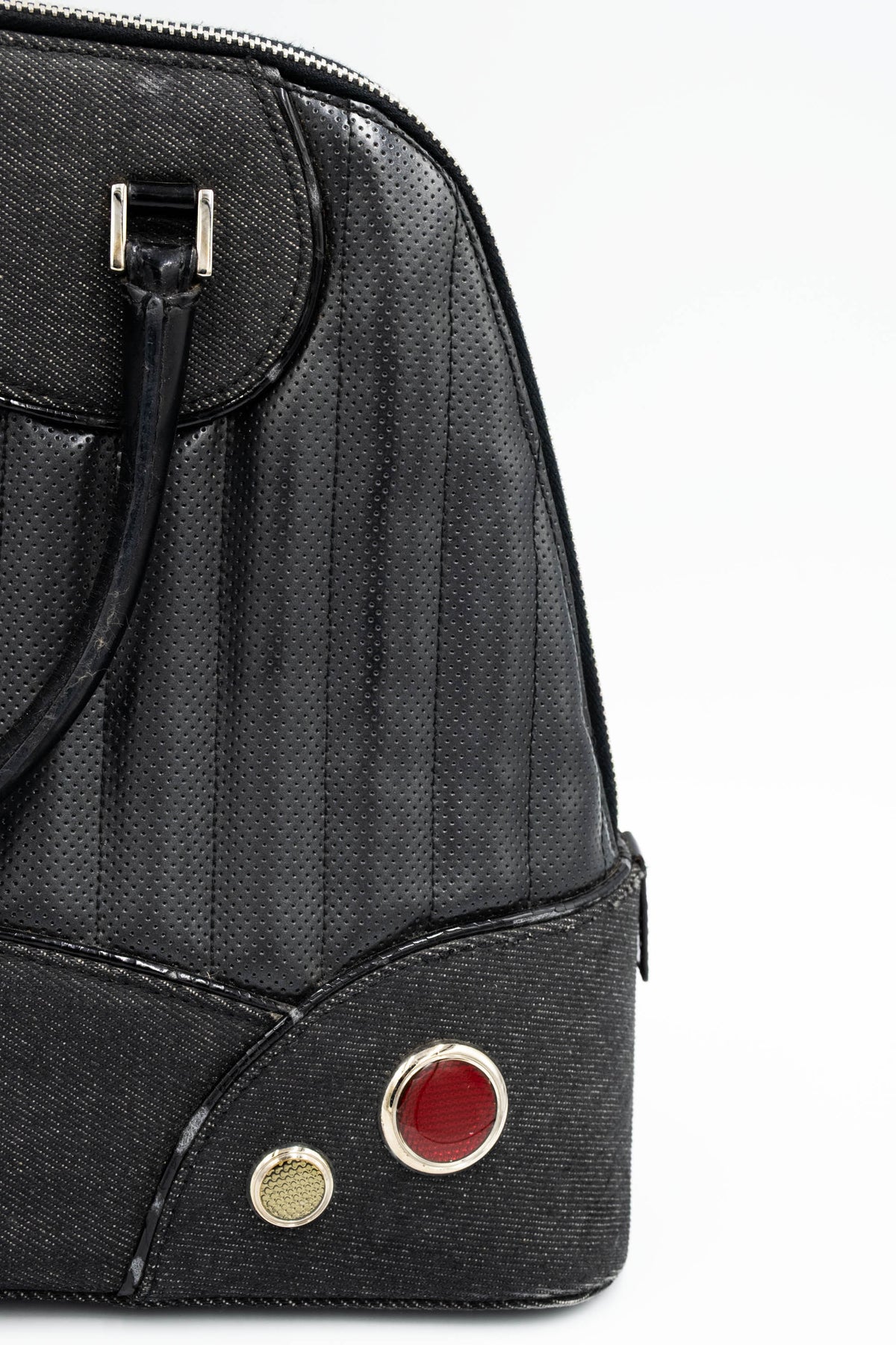 Christian Dior Black Montaigne Chris Cadillac Top Handle Purse 2001