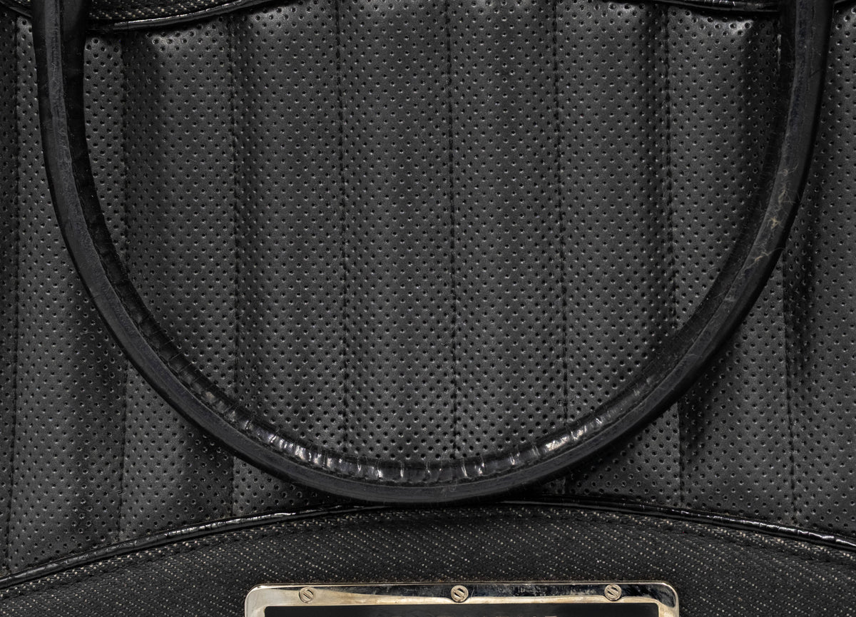 Christian Dior Black Montaigne Chris Cadillac Top Handle Purse 2001
