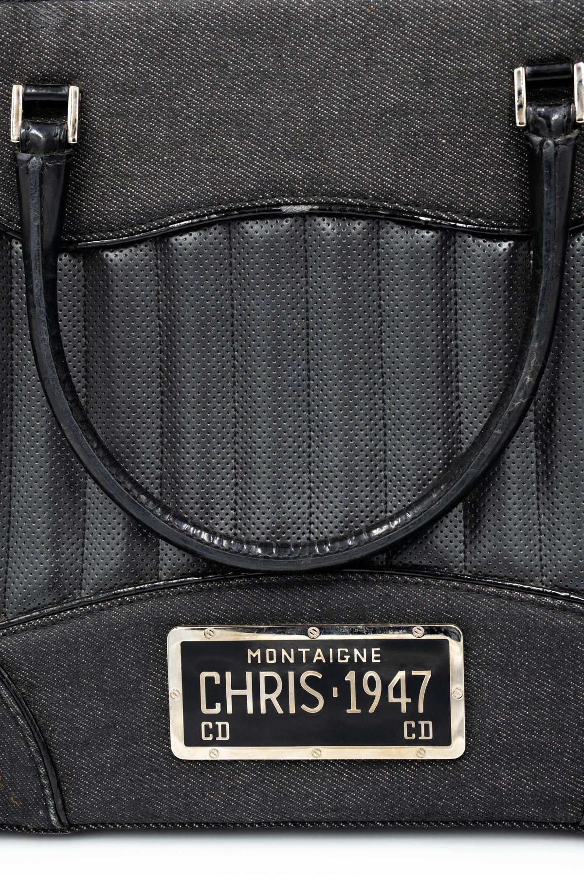 Christian Dior Black Montaigne Chris Cadillac Top Handle Purse 2001