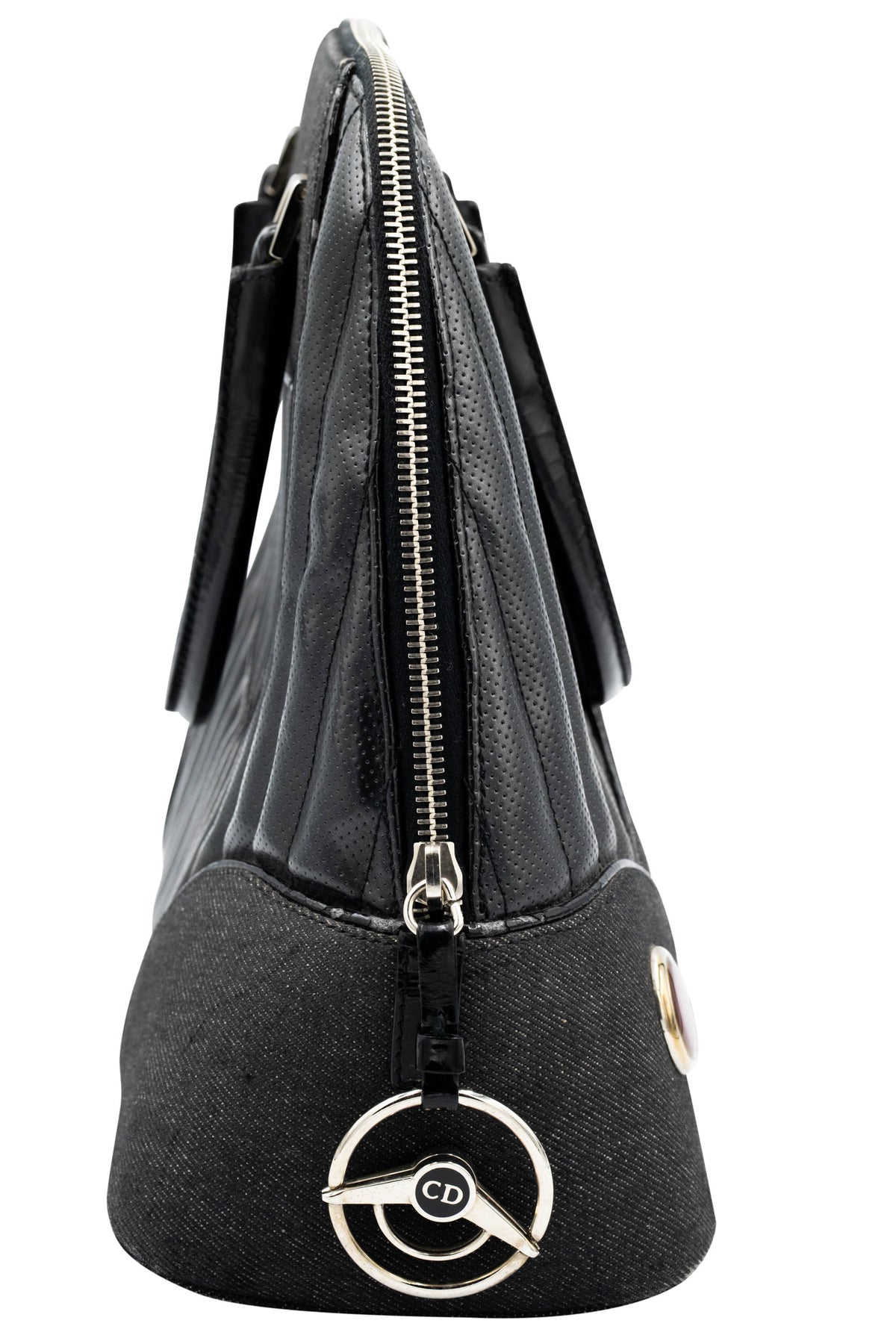 Christian Dior Black Montaigne Chris Cadillac Top Handle Purse 2001
