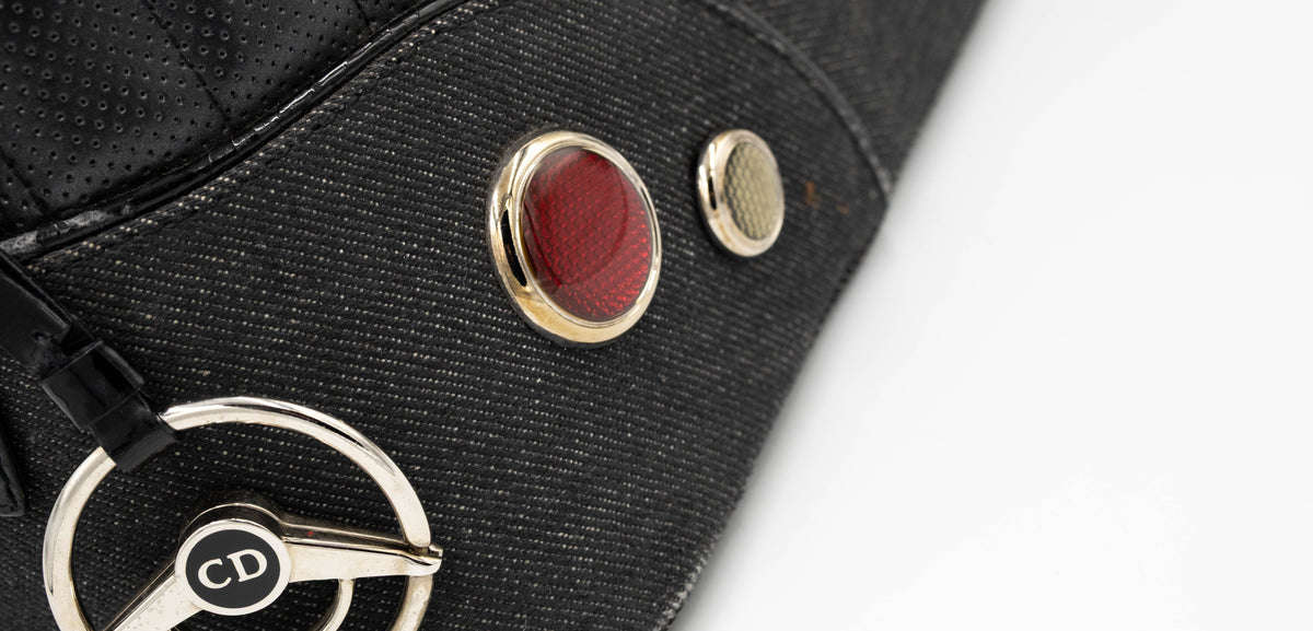 Christian Dior Black Montaigne Chris Cadillac Top Handle Purse 2001