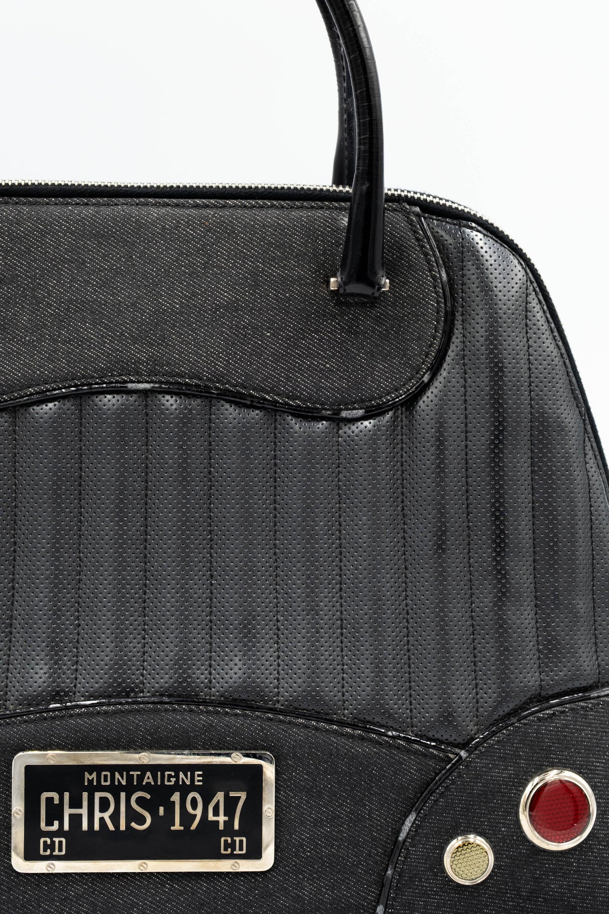 Christian Dior Black Montaigne Chris Cadillac Top Handle Purse 2001