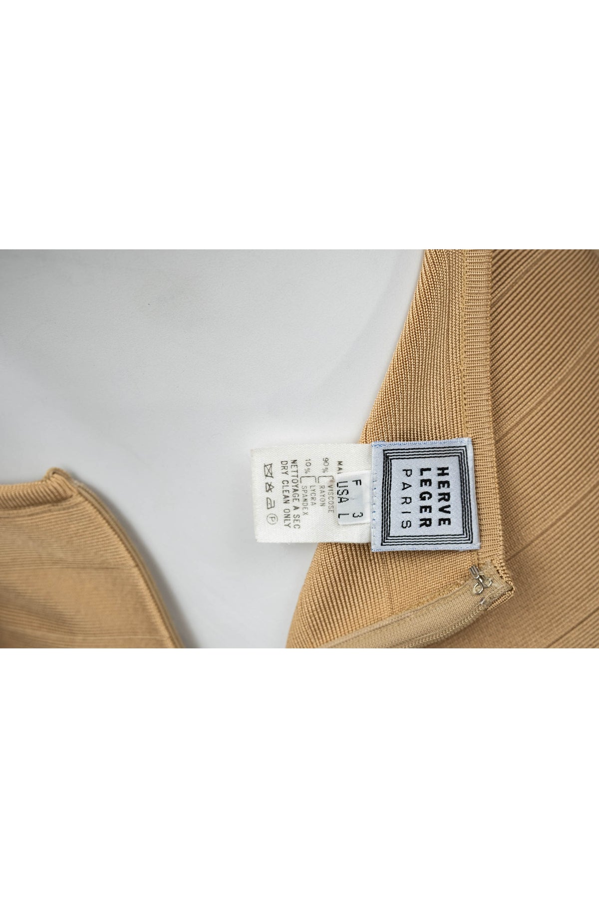 Herve Leger Paris Gold Skirt Set Size Large