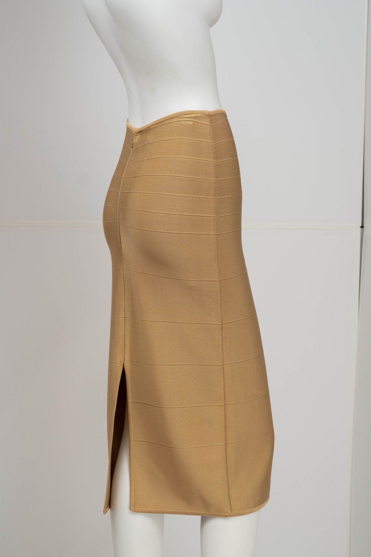 Herve Leger Paris Gold Skirt Set Size Large