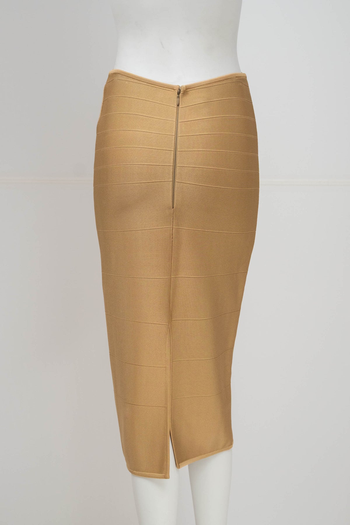 Herve Leger Paris Gold Skirt Set Size Large