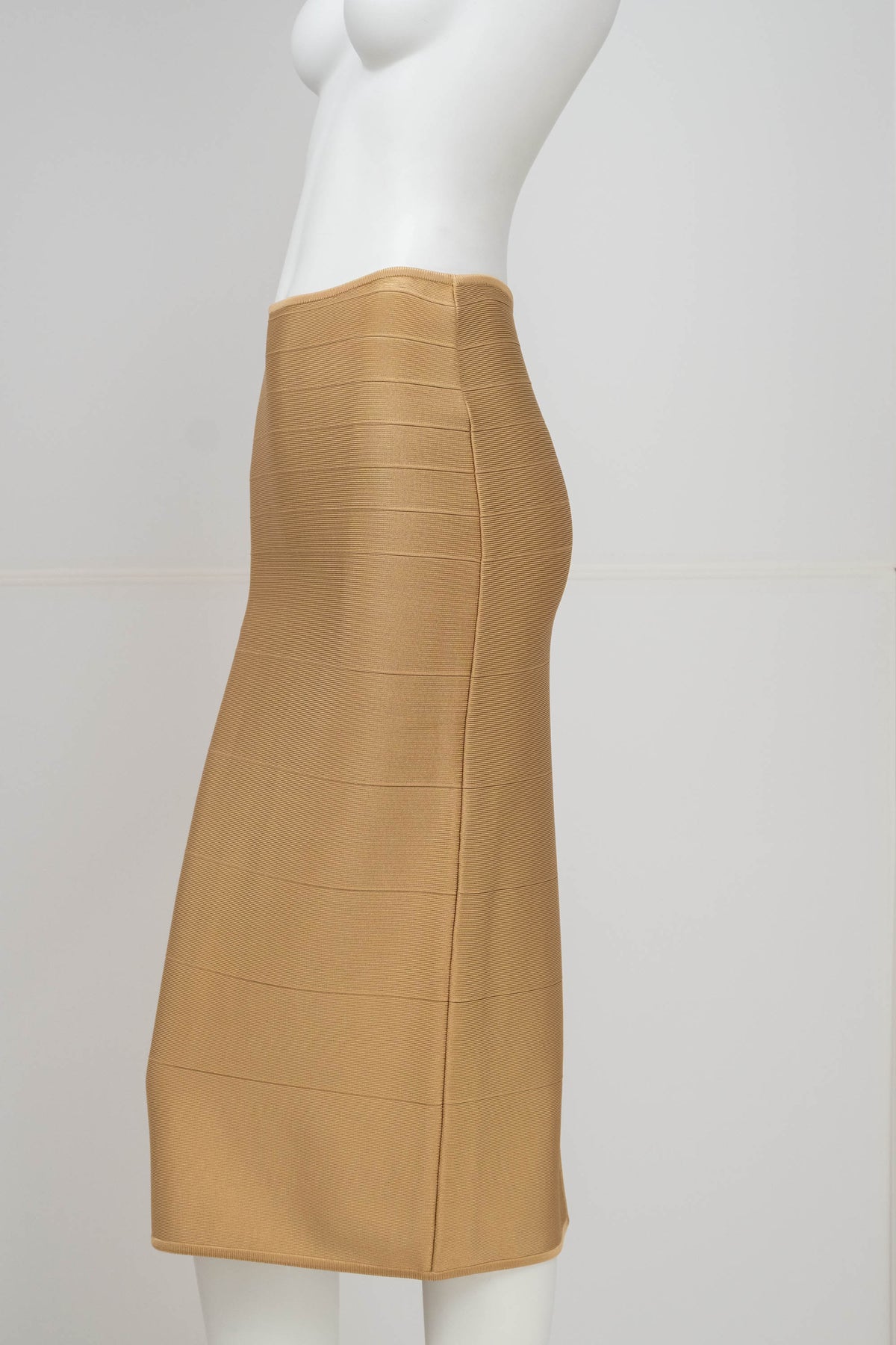 Herve Leger Paris Gold Skirt Set Size Large