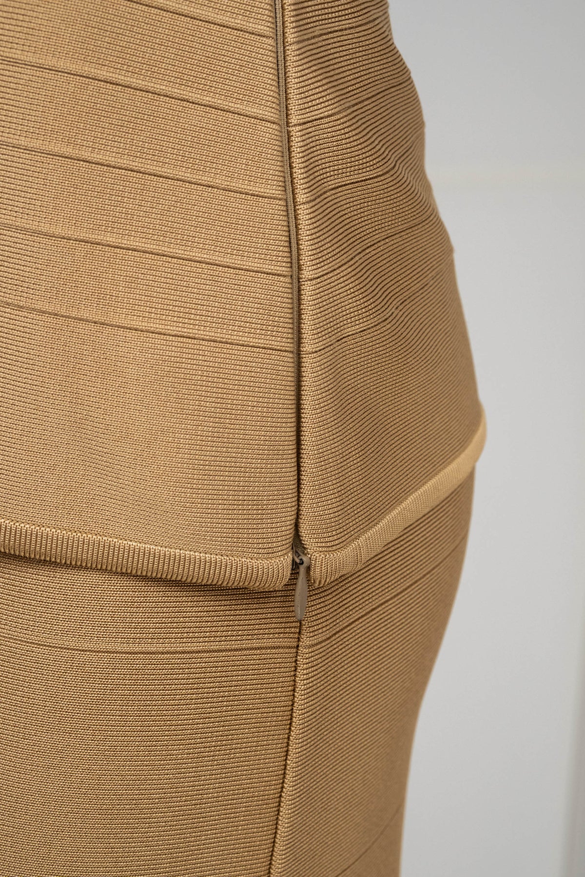 Herve Leger Paris Gold Skirt Set Size Large