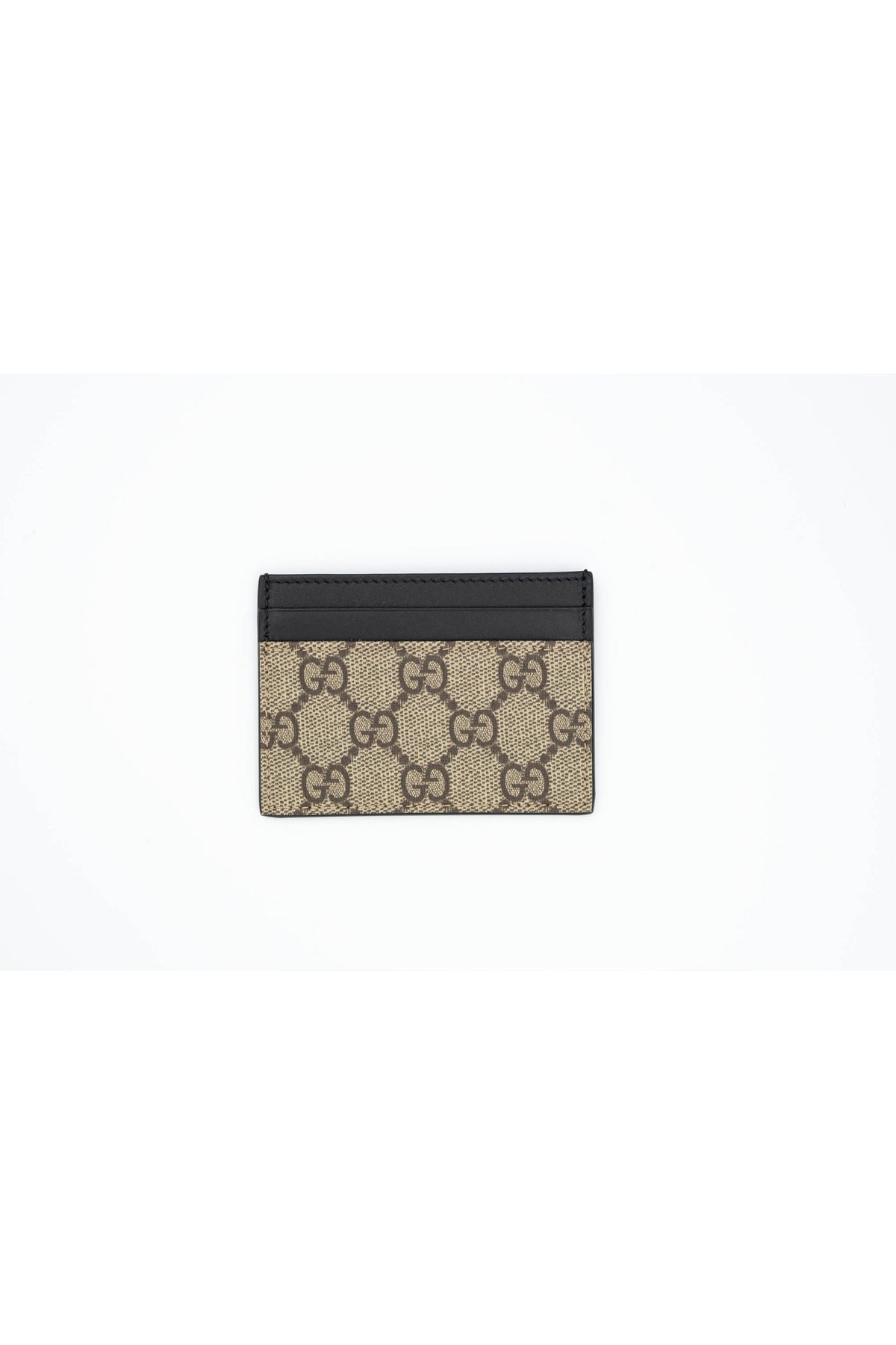 Gucci Black and Brown Monogram Pattern Card Holder