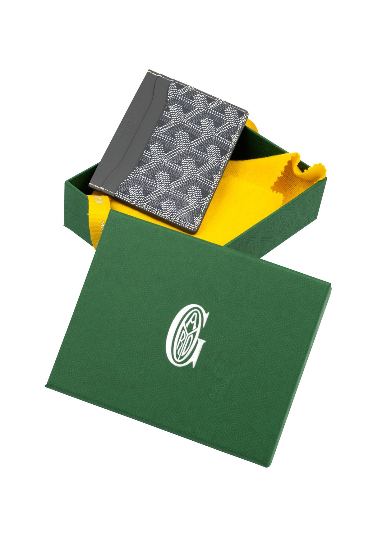 Goyard Grey Goyardine Card Holder Wallet New In Box