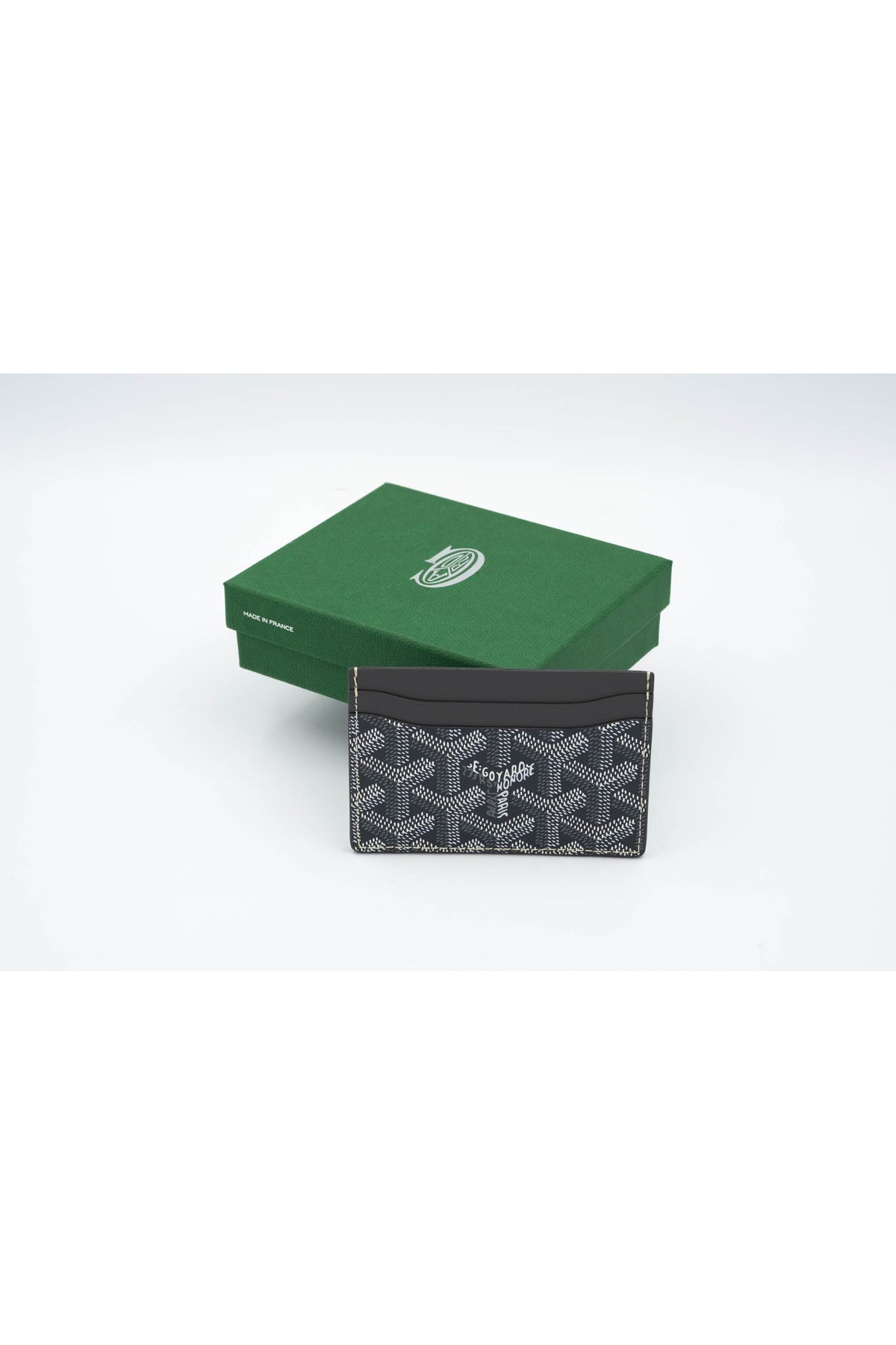 Goyard Grey Goyardine Card Holder Wallet New In Box