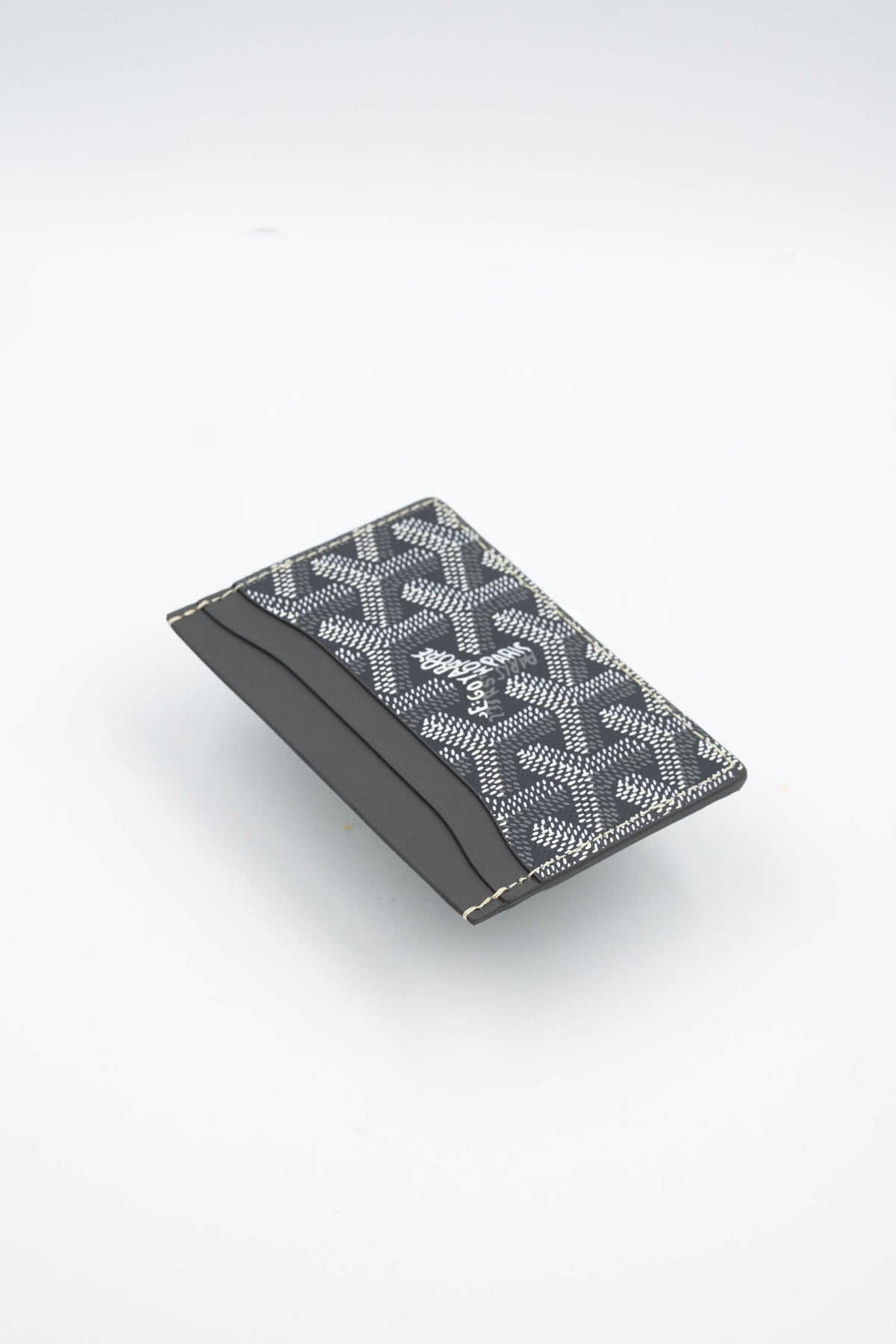 Goyard Grey Goyardine Card Holder Wallet New In Box