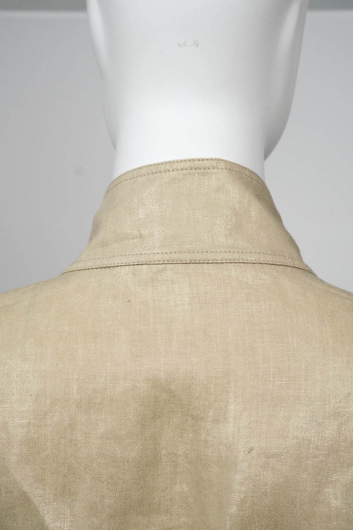 Brunello Cuccinelli Metallic Taupe Drawstring Jacket Size Small