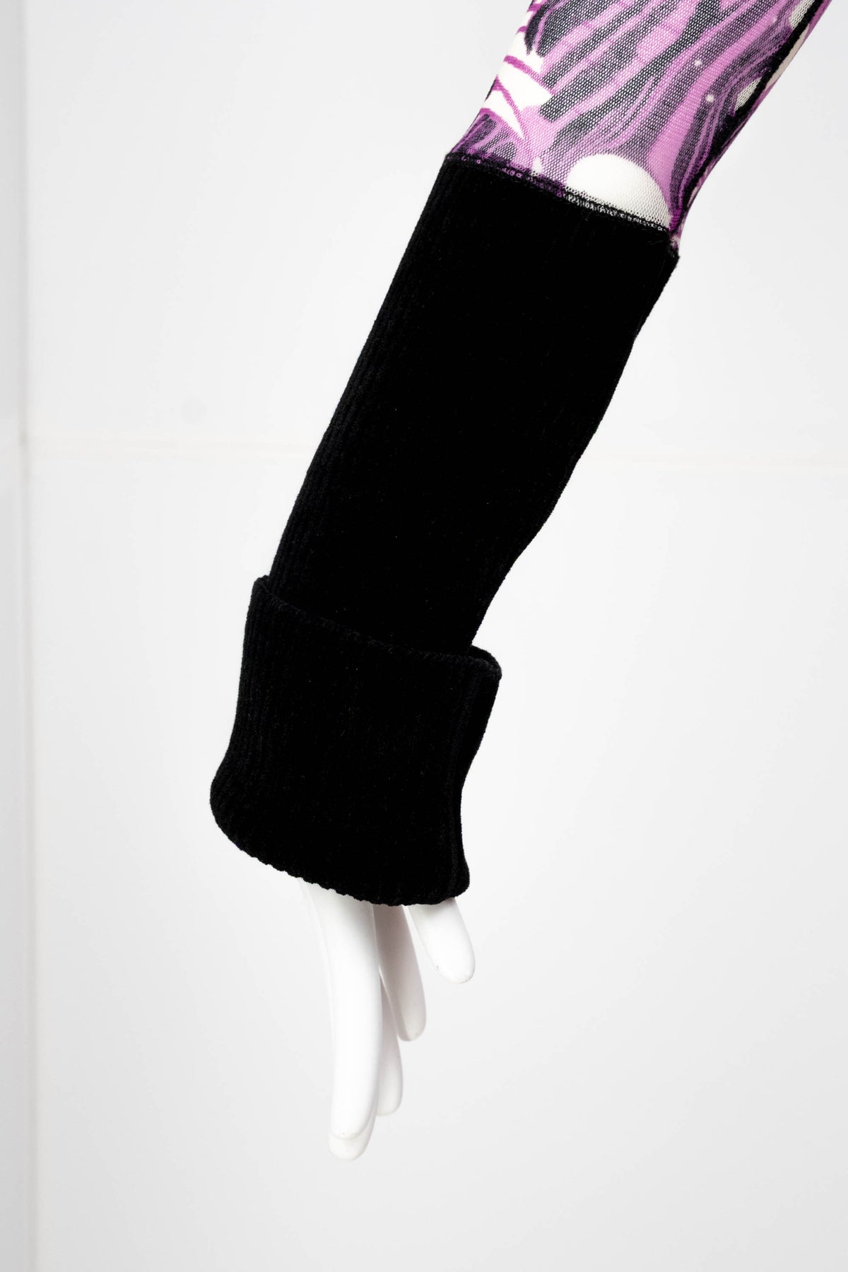 Jean Paul Gaultier Maille Femme Purple Butterfly Print Skirt and Turtleneck Size M