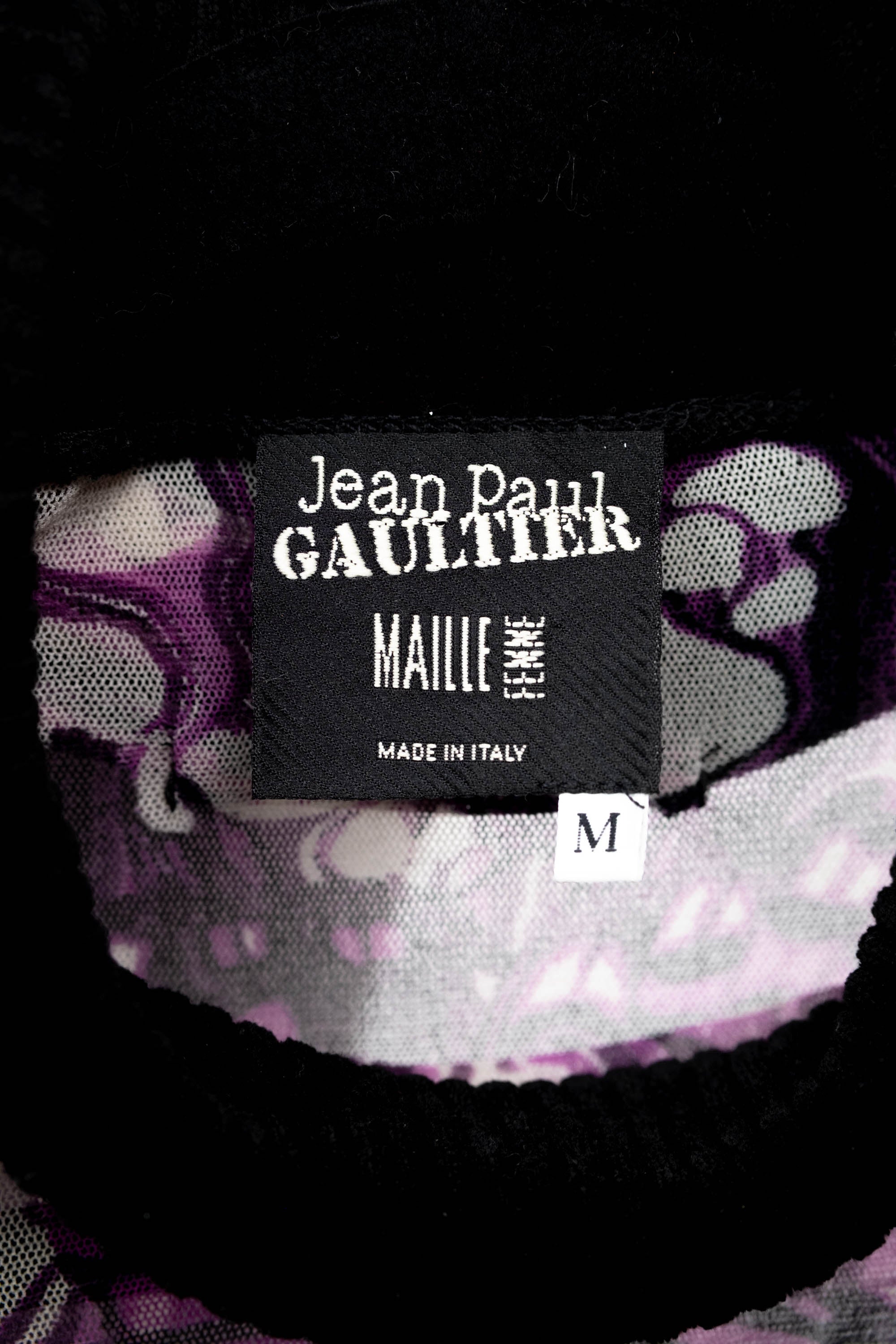 Jean Paul Gaultier MAILLE シルク レイヤードスカート Jean Paul Gaultier Maille Femme Purple Butterfly Print Skirt and
