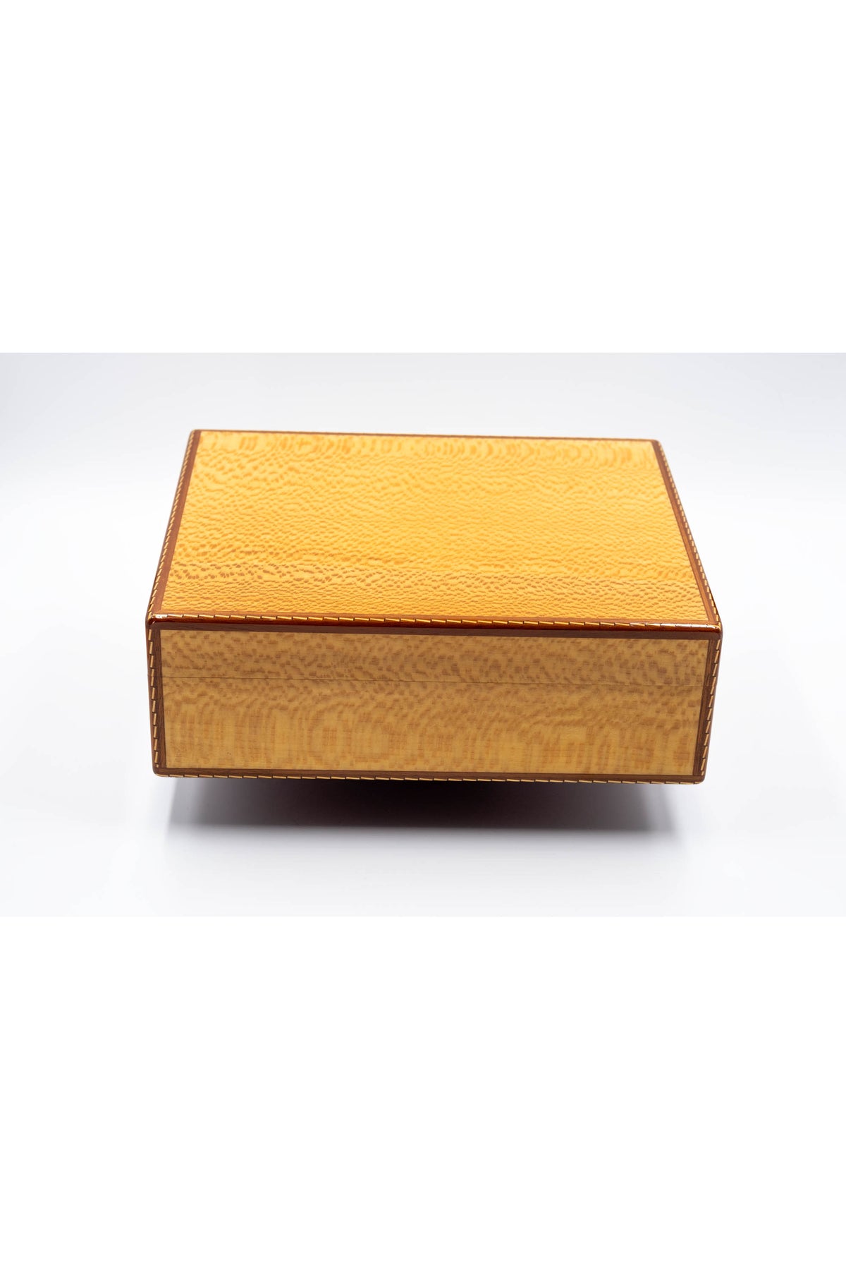 Hermes Vintage Custom Pear Wood Humidor Box With Hydrometer