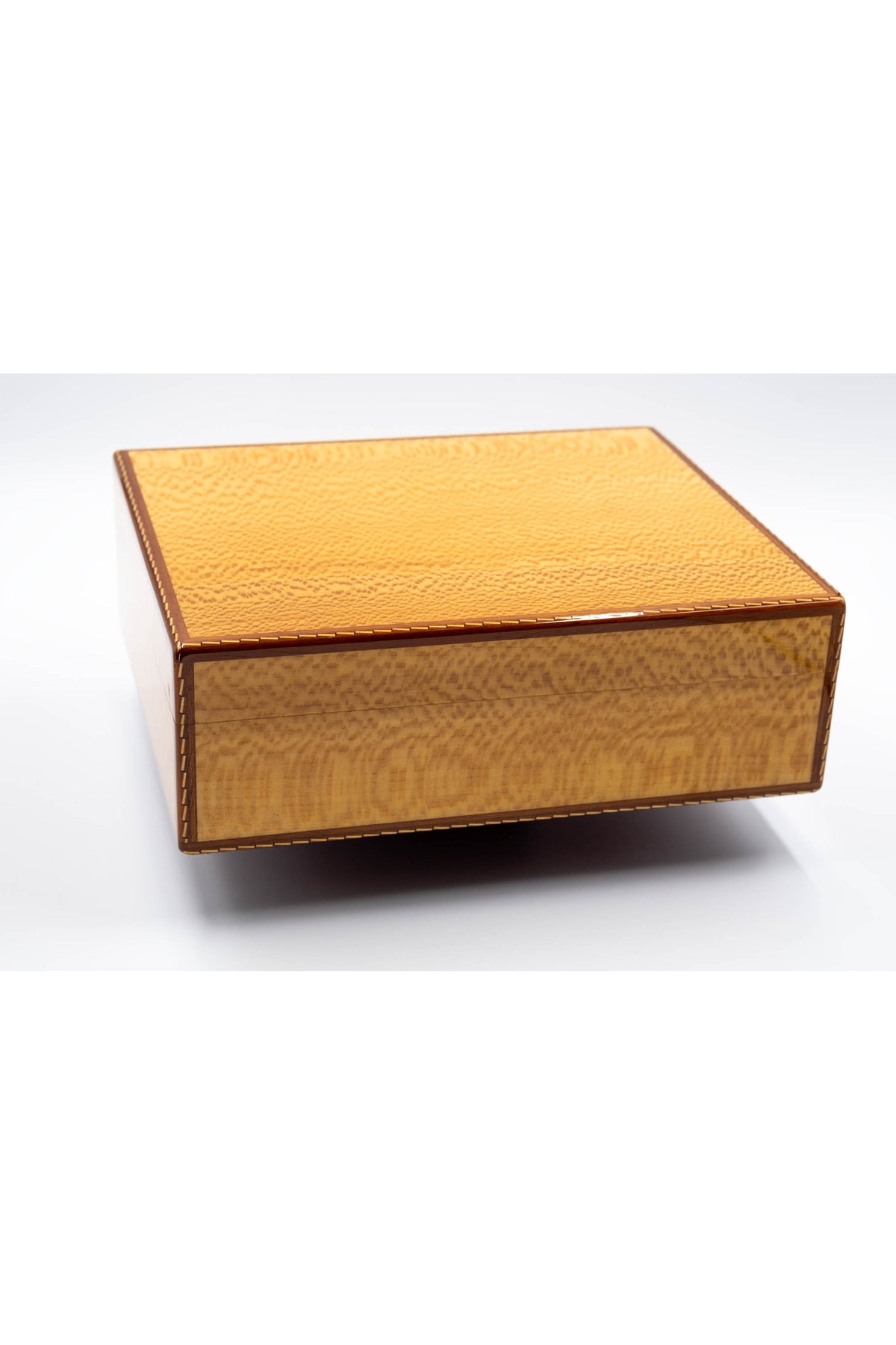 Hermes Vintage Custom Pear Wood Humidor Box With Hydrometer