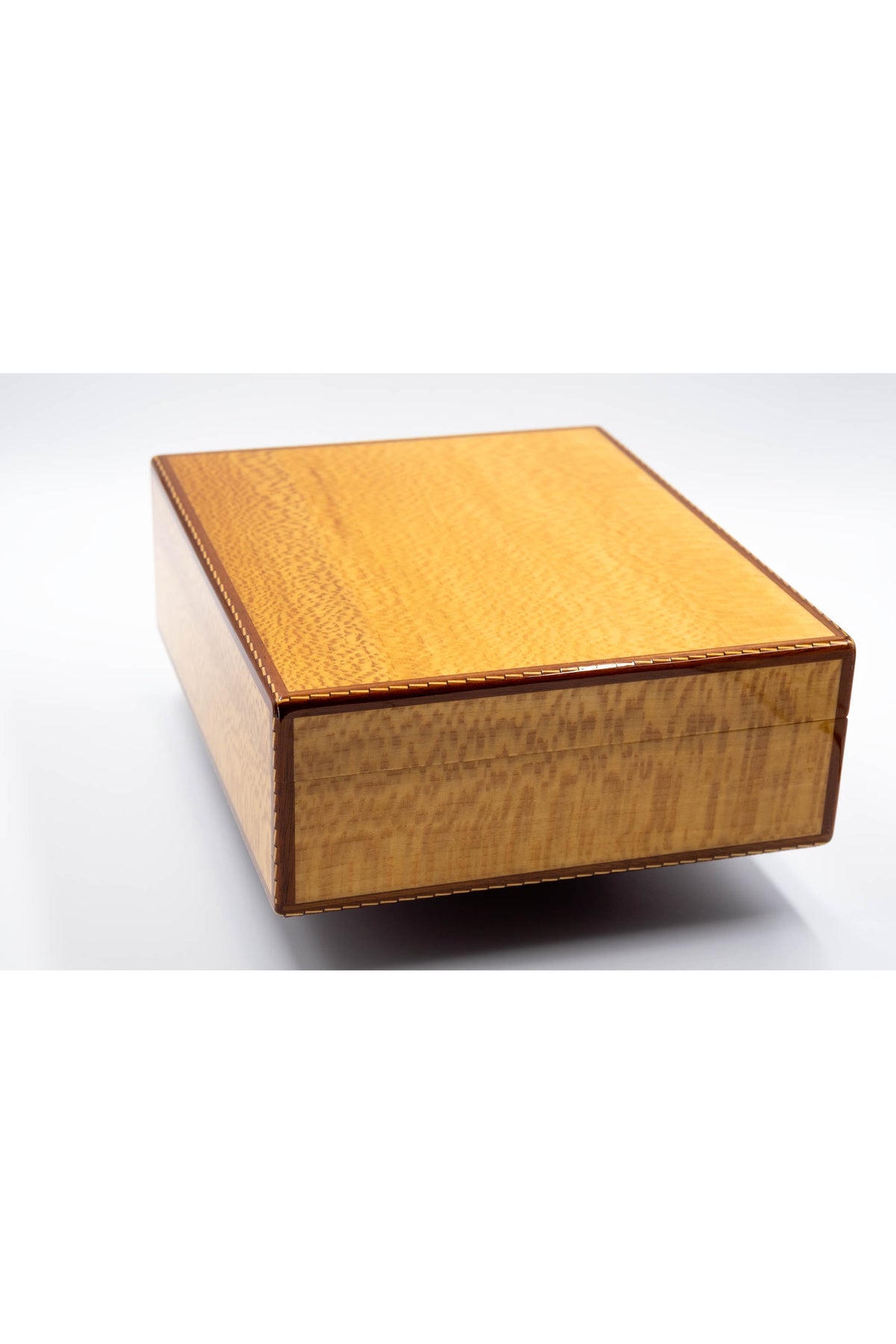 Hermes Vintage Custom Pear Wood Humidor Box With Hydrometer
