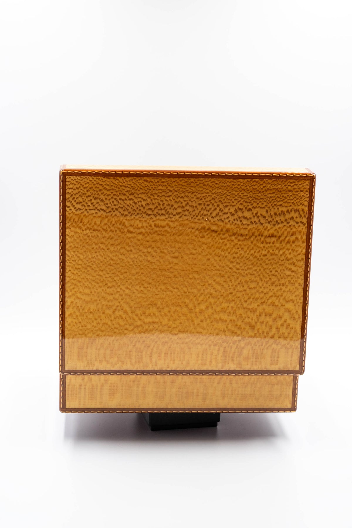 Hermes Vintage Custom Pear Wood Humidor Box With Hydrometer