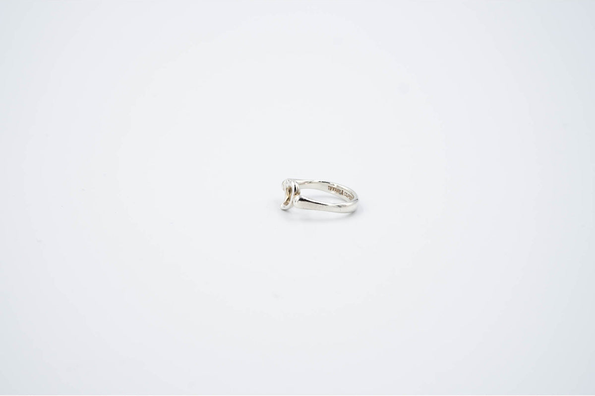 Tiffany & Co. Elsa Peretti Sterling Silver Open Heart Ring Size 3