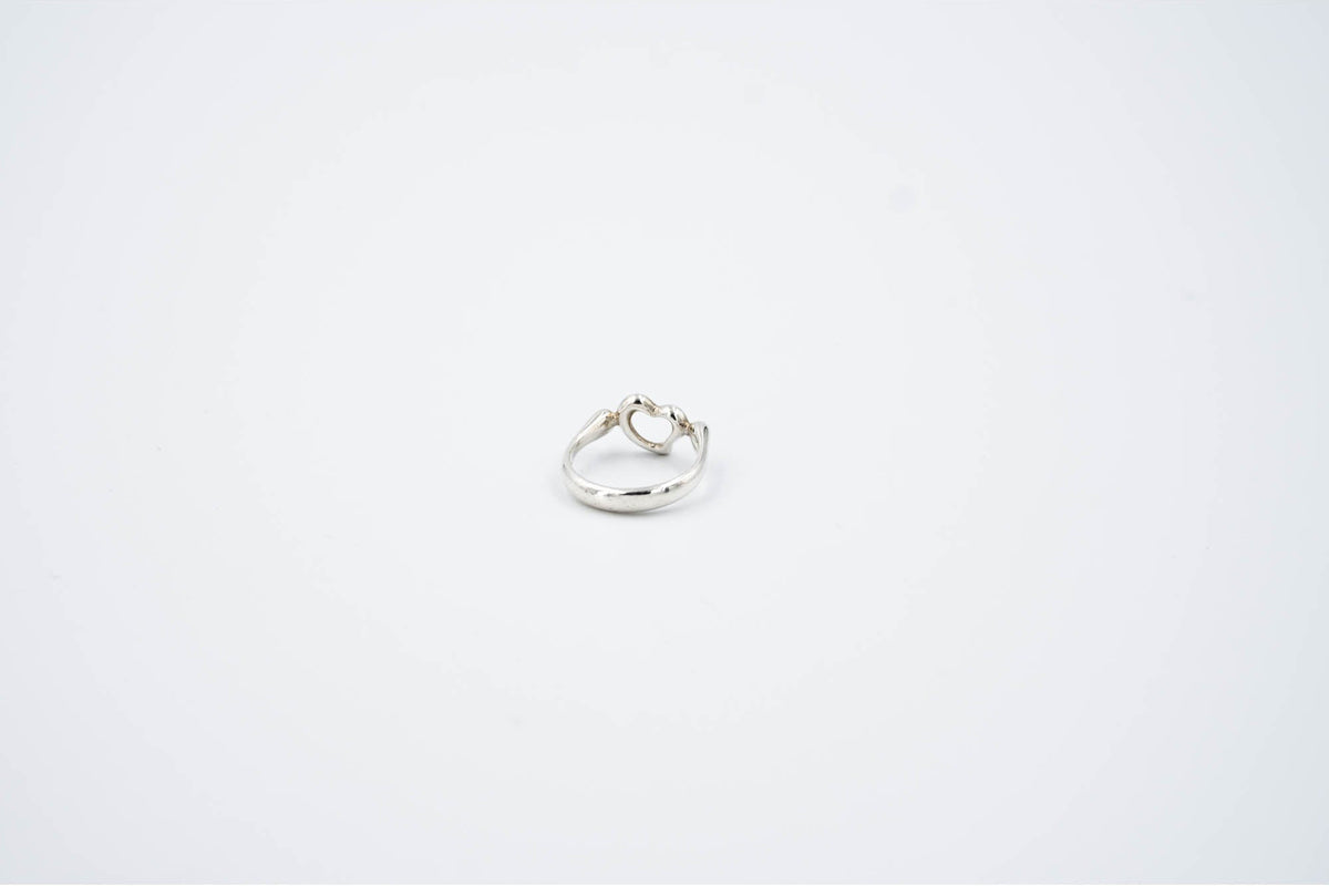 Tiffany & Co. Elsa Peretti Sterling Silver Open Heart Ring Size 3