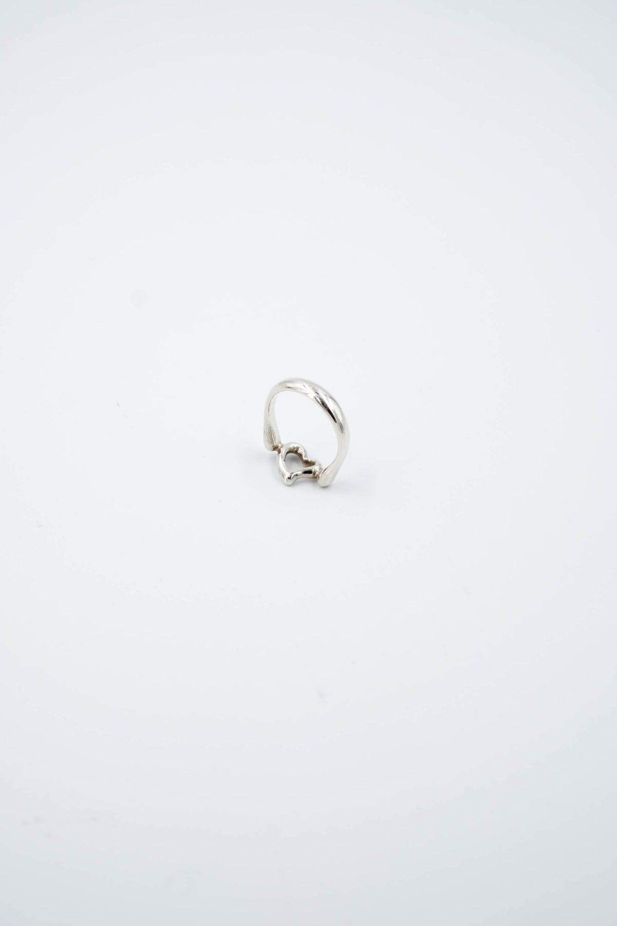 Tiffany & Co. Elsa Peretti Sterling Silver Open Heart Ring Size 3