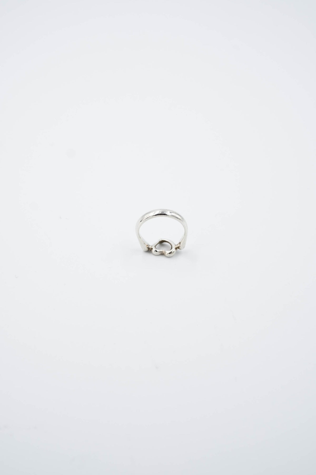 Tiffany & Co. Elsa Peretti Sterling Silver Open Heart Ring Size 3