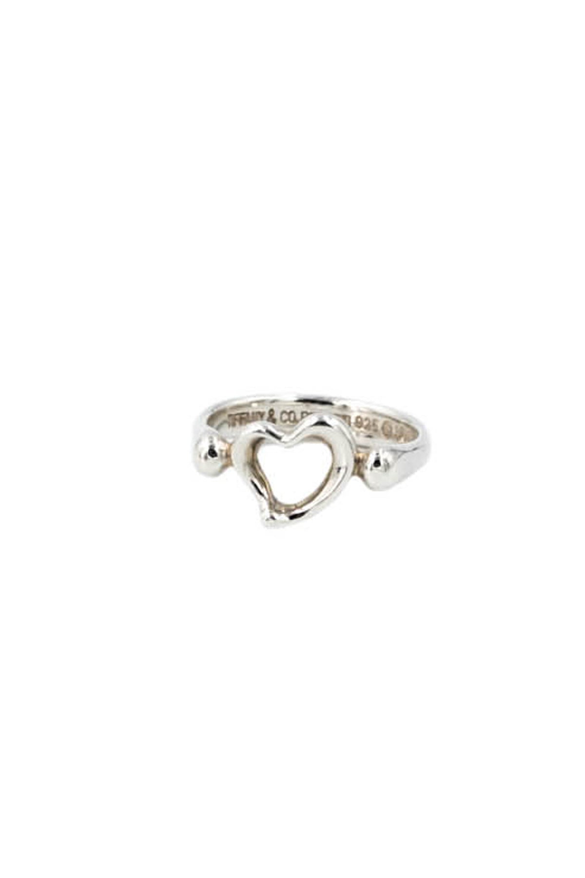Tiffany & Co. Elsa Peretti Sterling Silver Open Heart Ring Size 3