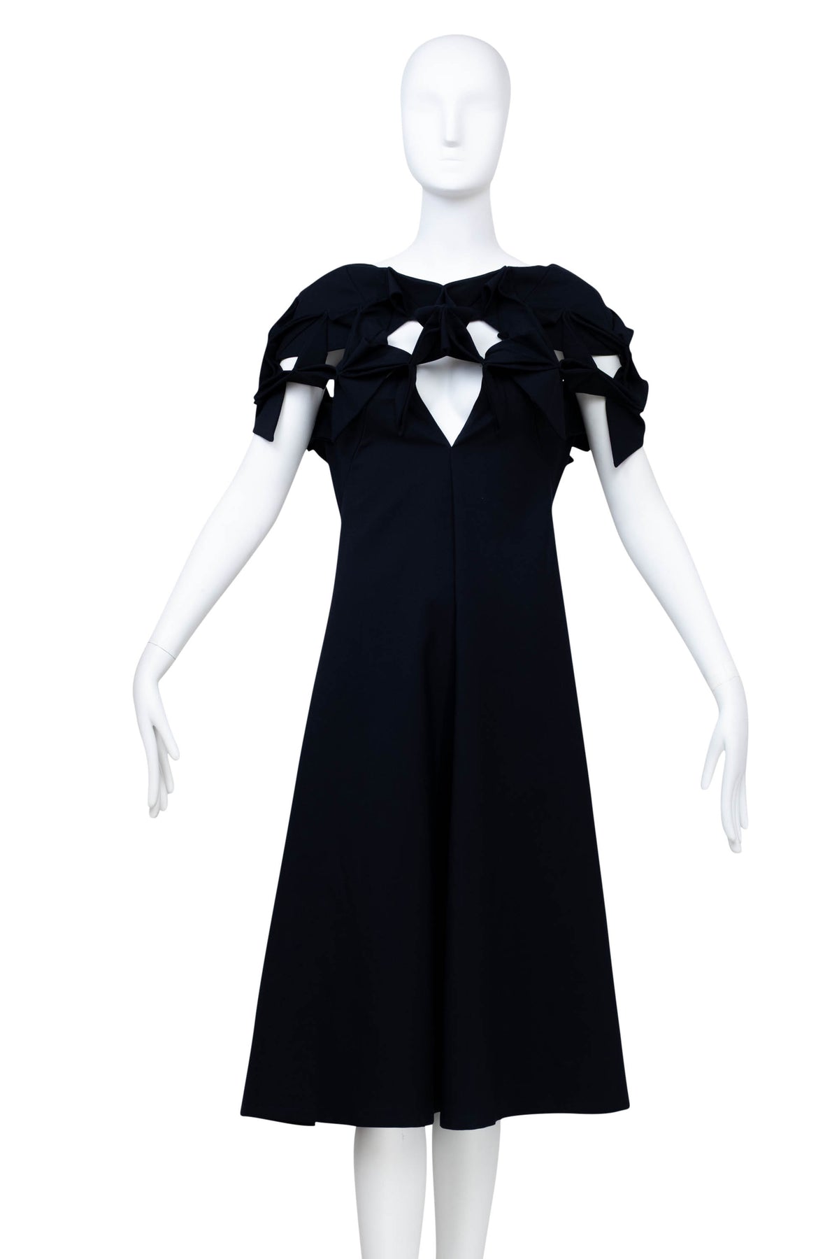 Junya Watanabe Black Origami Neckline Dress 2016 Size S