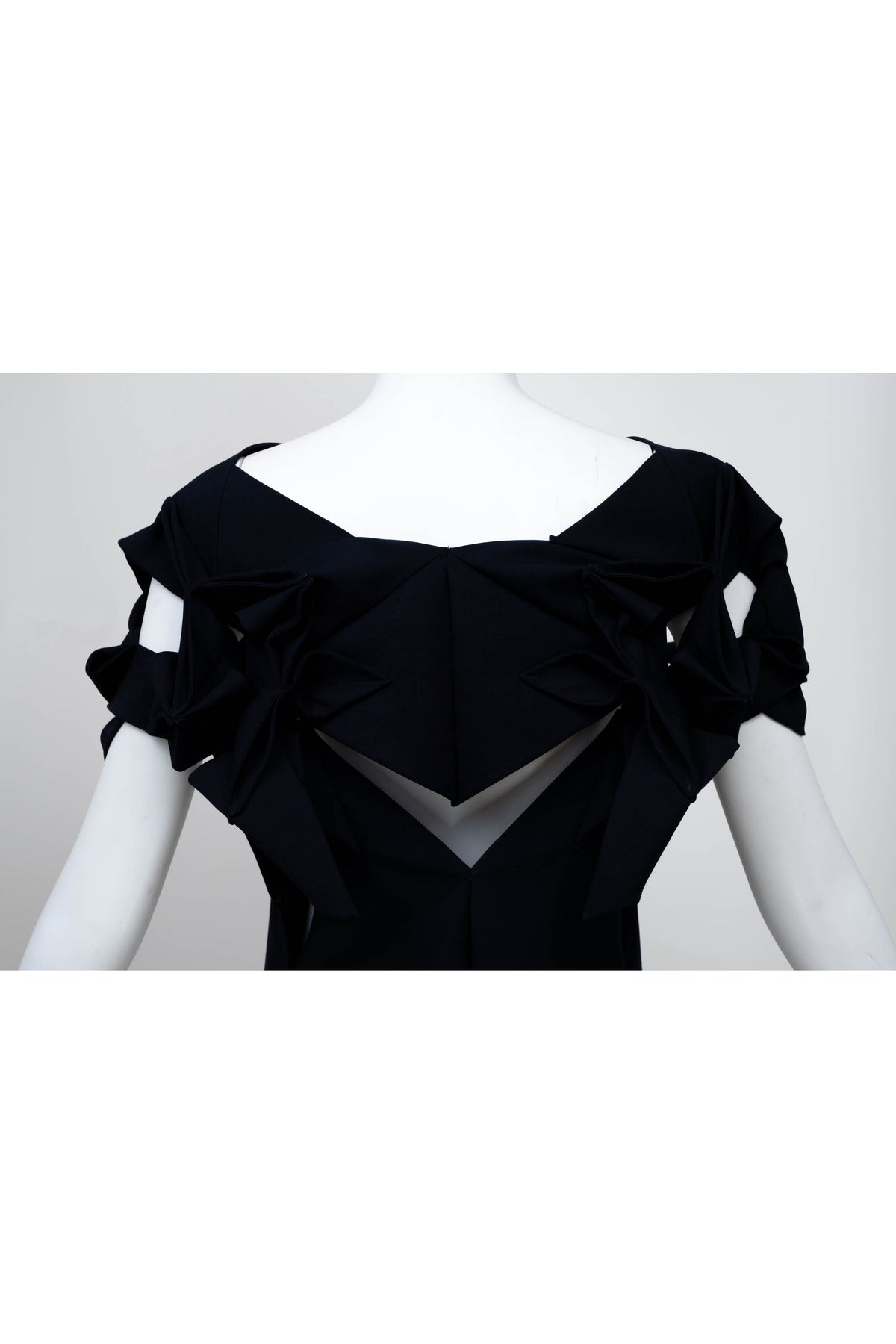 Junya Watanabe Black Origami Neckline Dress 2016 Size S