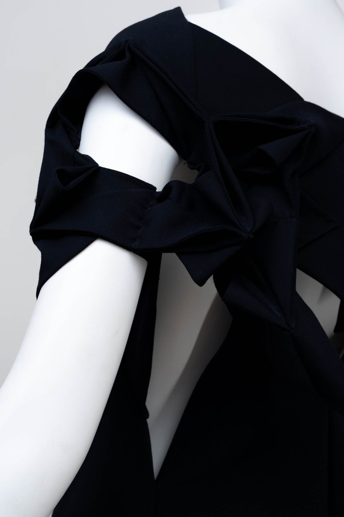 Junya Watanabe Black Origami Neckline Dress 2016 Size S